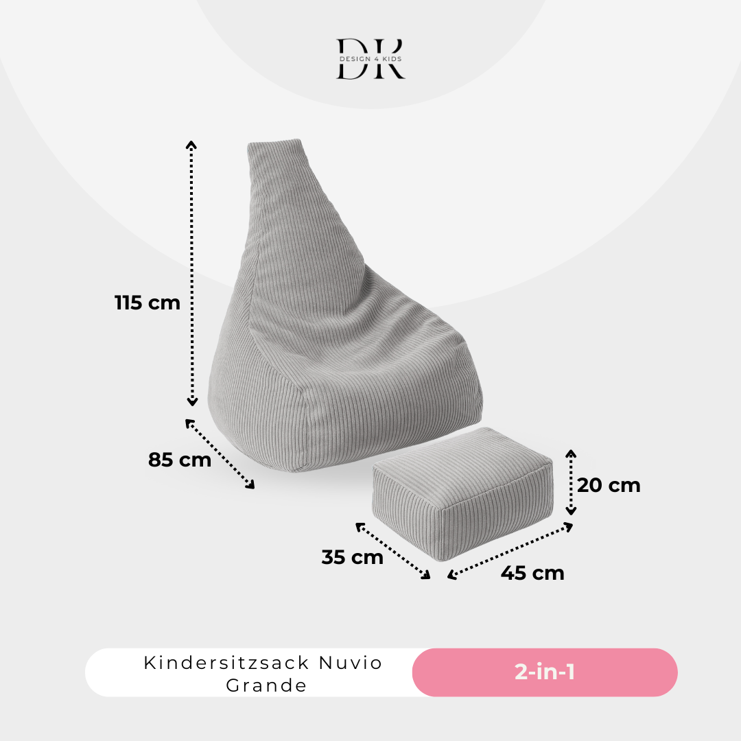 Design4Kids 2-in-1 Kindersitzsack Nuvio Grande