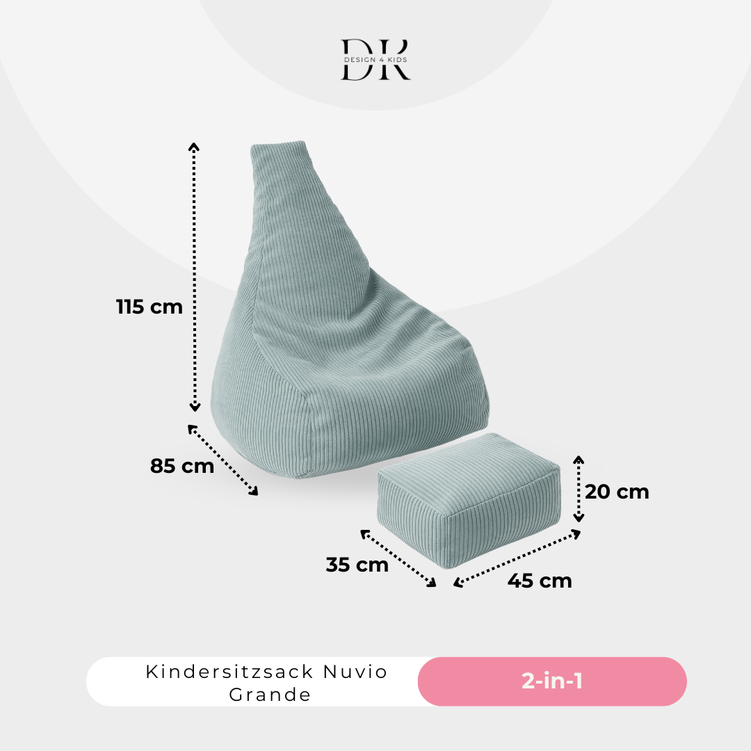 Design4Kids 2-in-1 Kindersitzsack Nuvio Grande