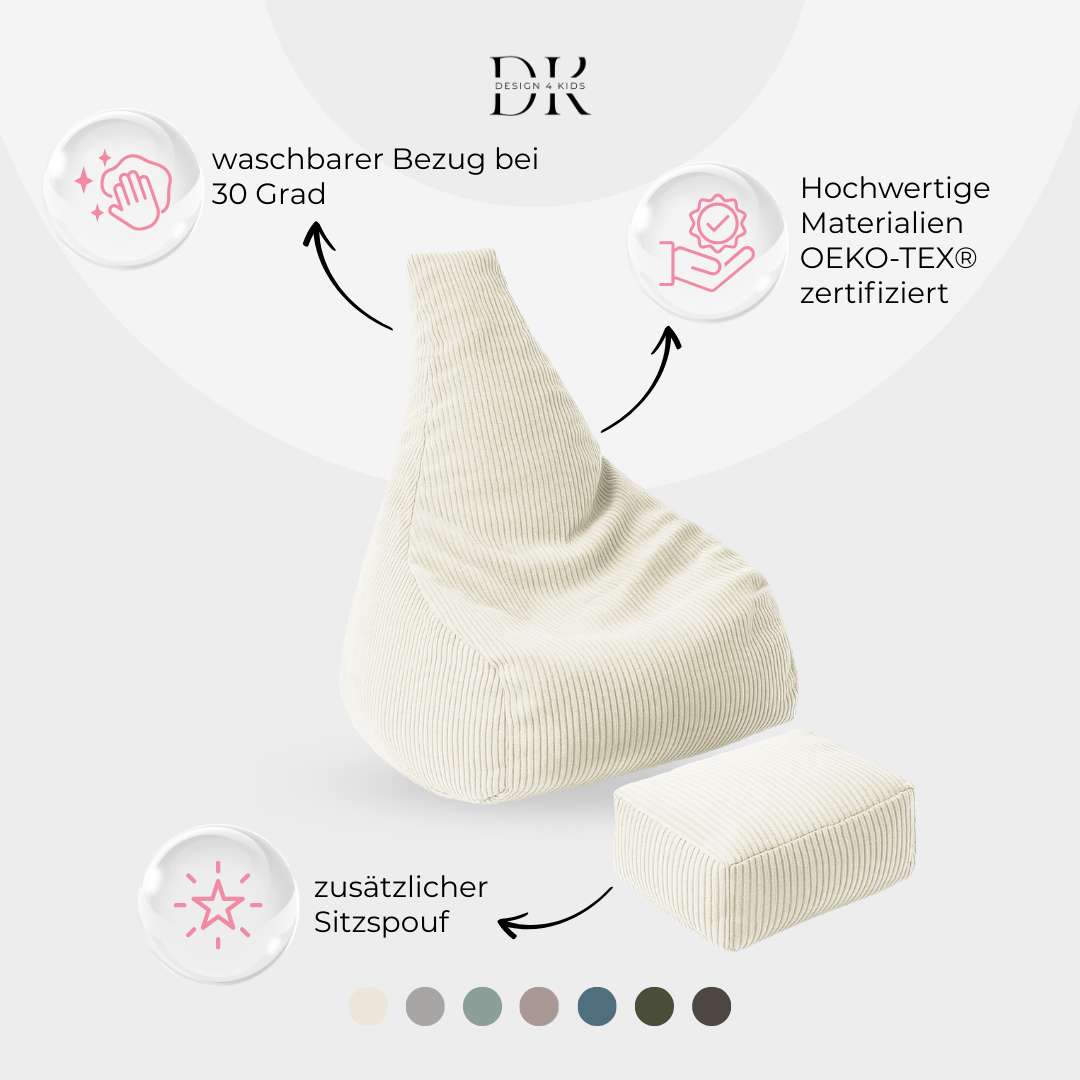 Design4Kids 2-in-1 Kindersitzsack Nuvio Grande