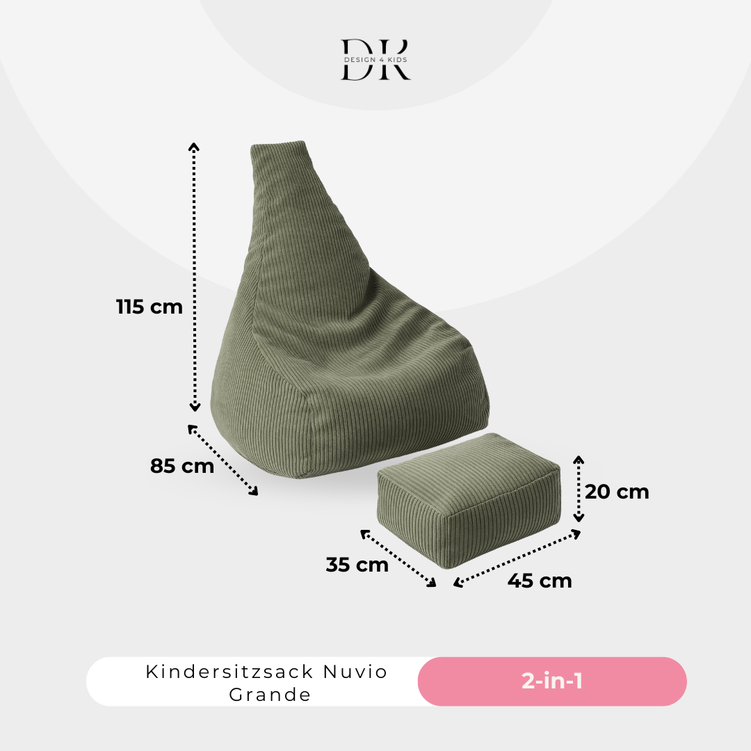 Design4Kids 2-in-1 Kindersitzsack Nuvio Grande