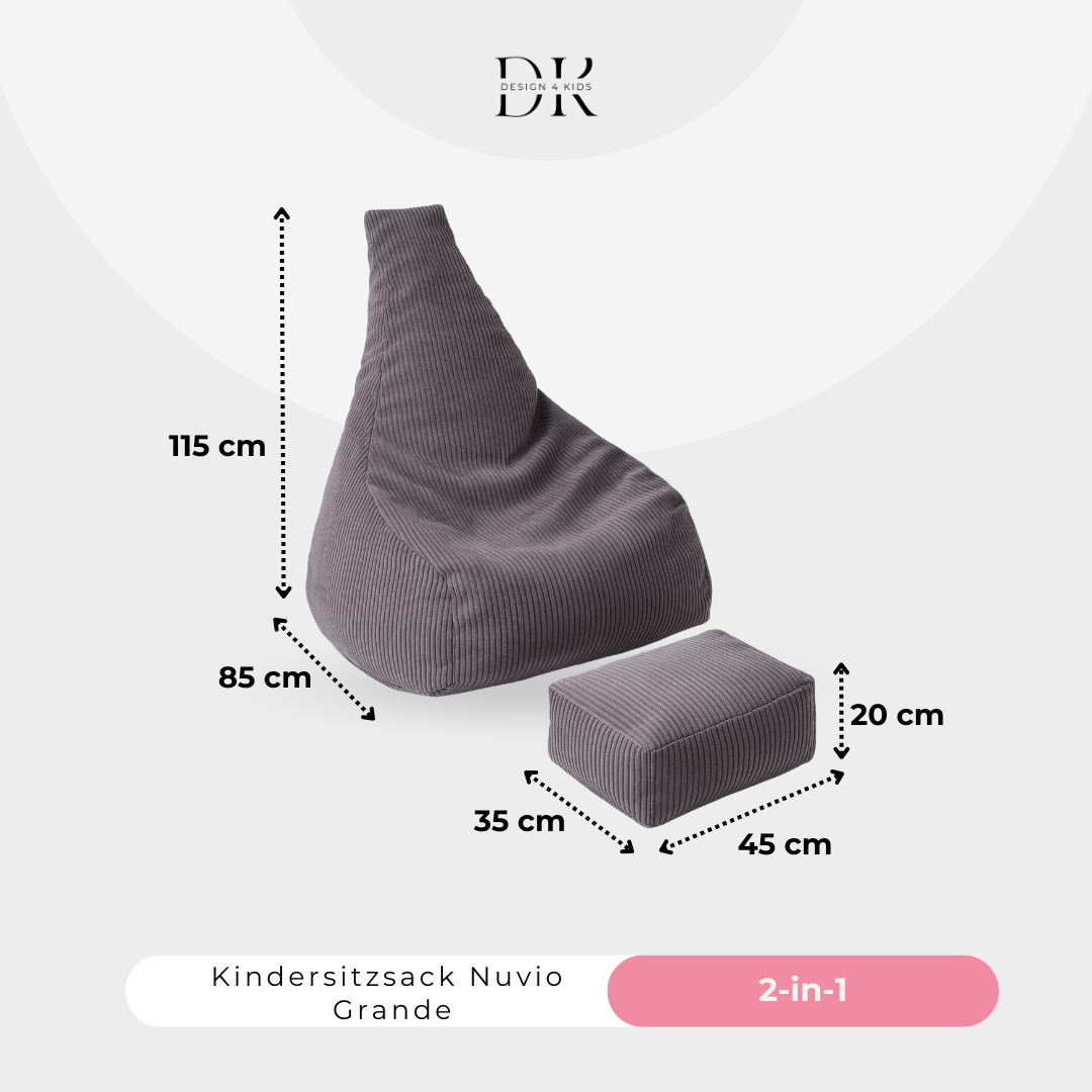 Design4Kids 2-in-1 Kindersitzsack Nuvio Grande