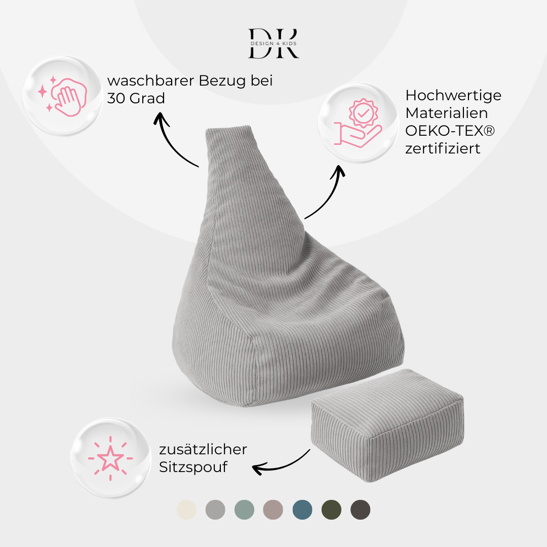 Design4Kids 2-in-1 Kindersitzsack Nuvio Grande