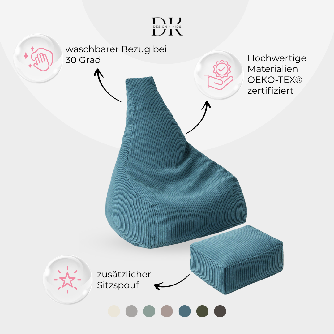 Design4Kids 2-in-1 Kindersitzsack Nuvio Grande