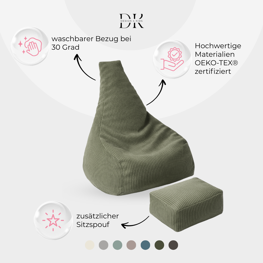 Design4Kids 2-in-1 Kindersitzsack Nuvio Grande