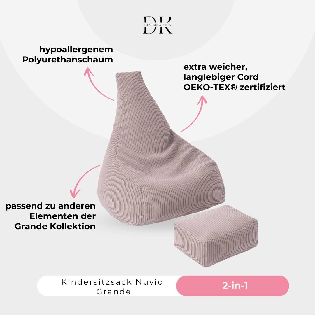 Design4Kids 2-in-1 Kindersitzsack Nuvio Grande
