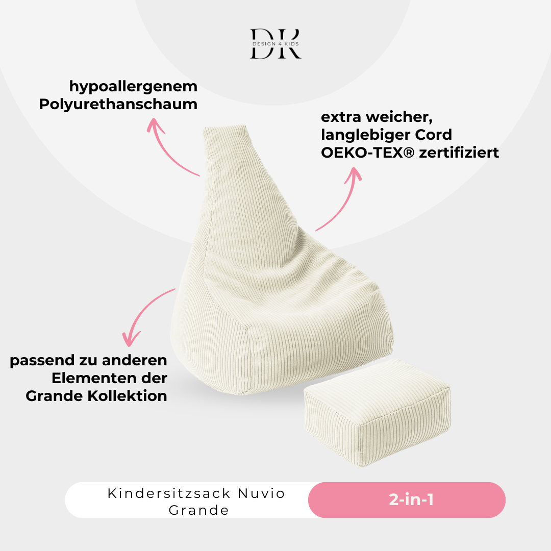 Design4Kids 2-in-1 Kindersitzsack Nuvio Grande