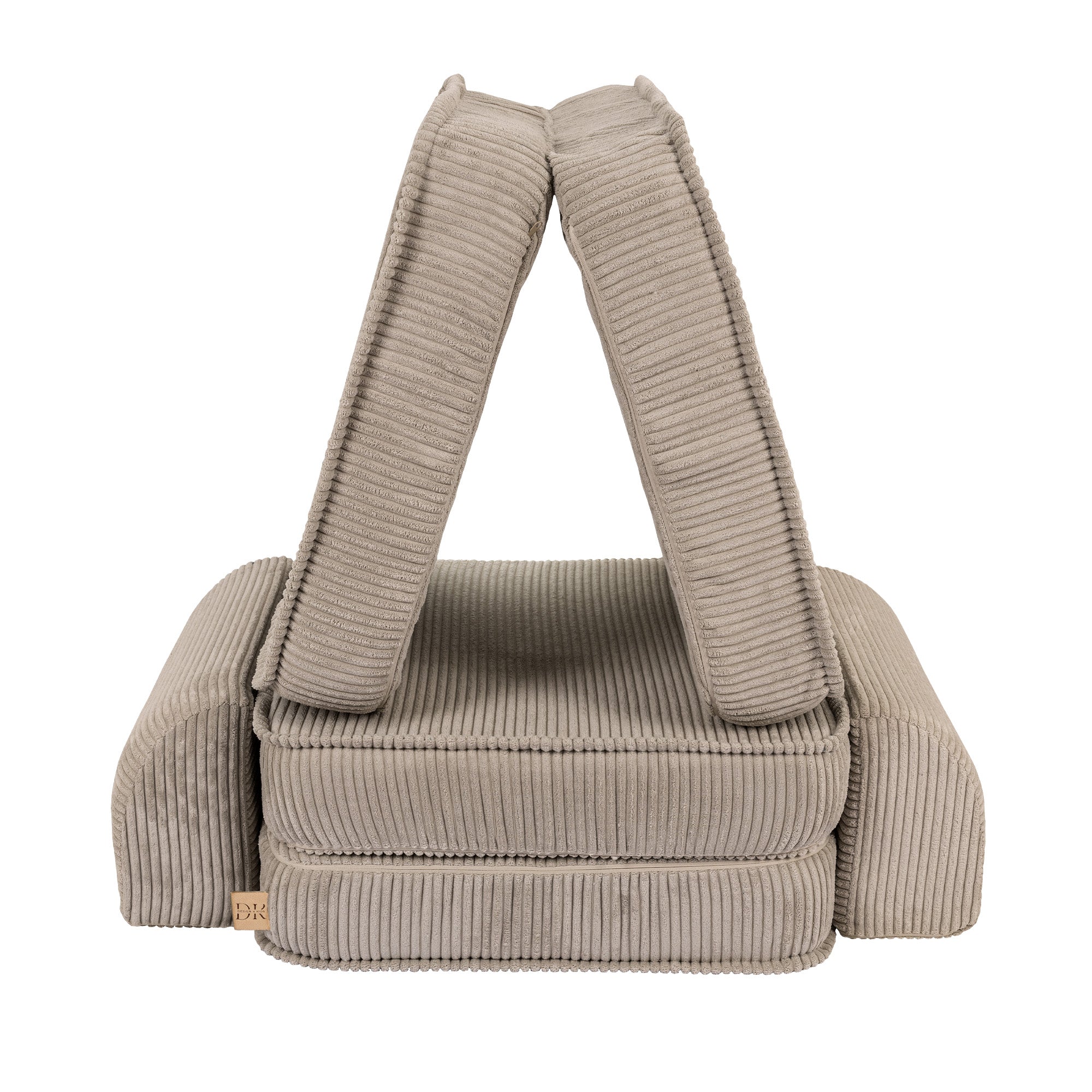 Design4Kids Mini Spielsofa Jewel Cord Basic - hazelnut taupe
