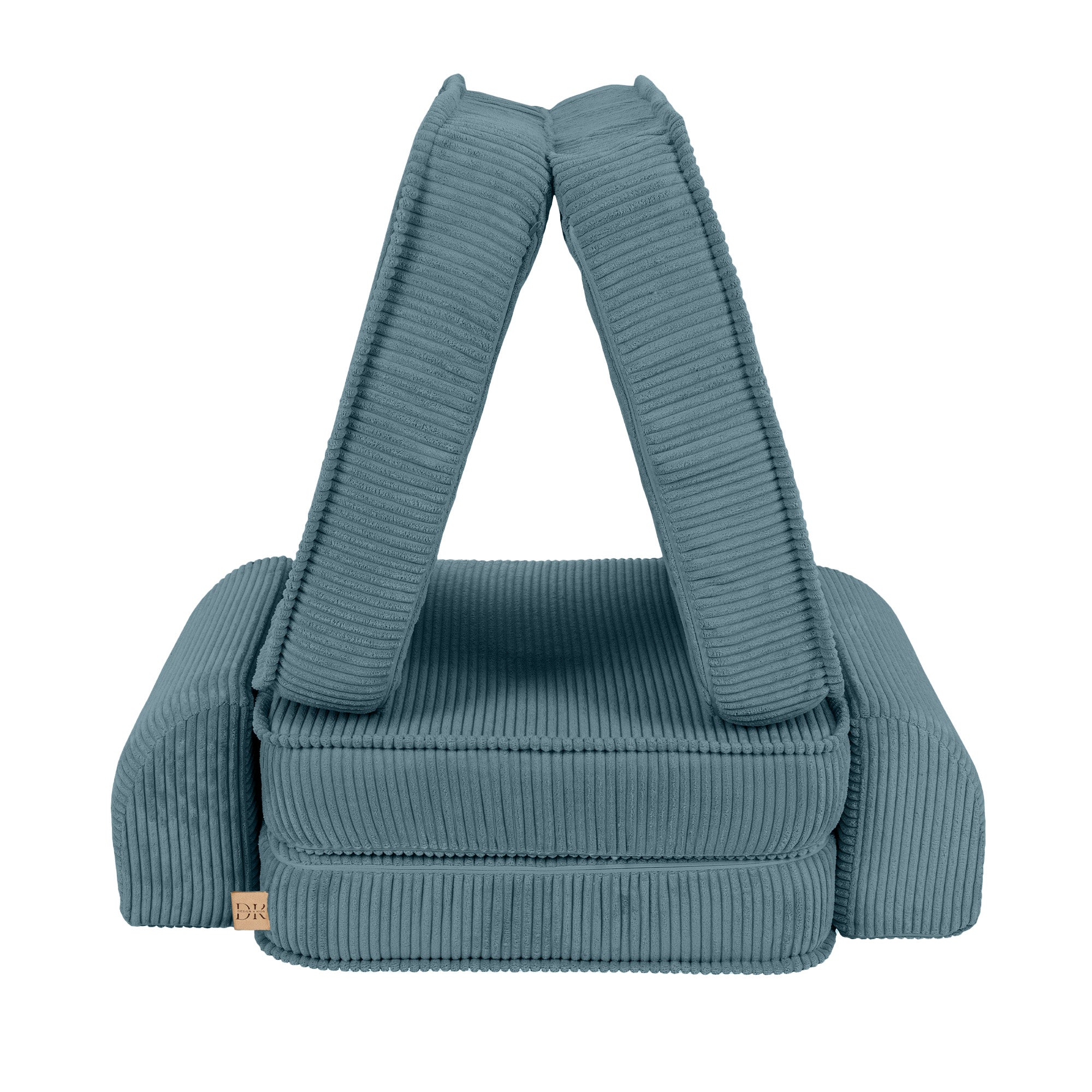 Design4Kids Mini Spielsofa Jewel Cord Plus - ocean blue