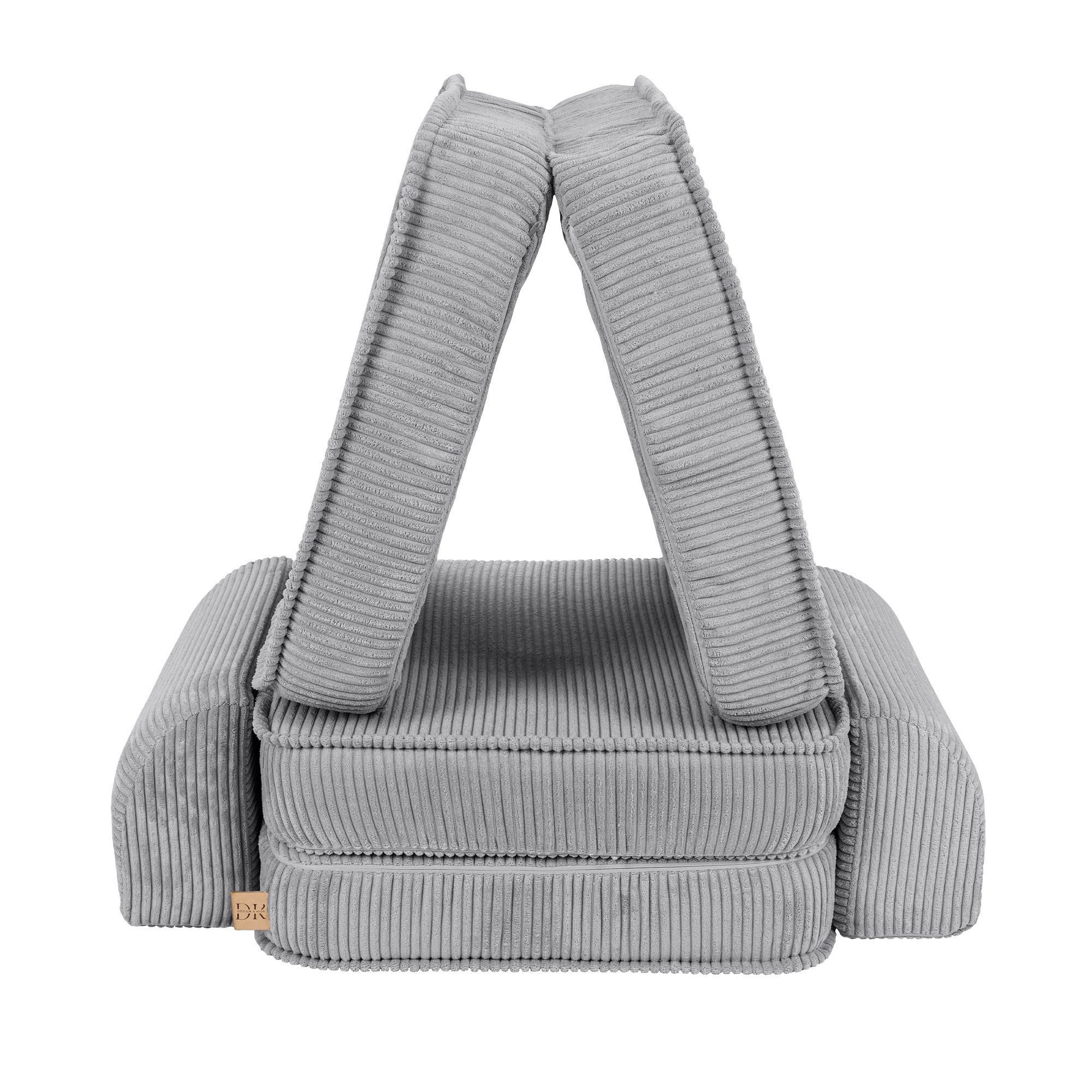 Design4Kids Mini Spielsofa Jewel Cord Basic - marble grey