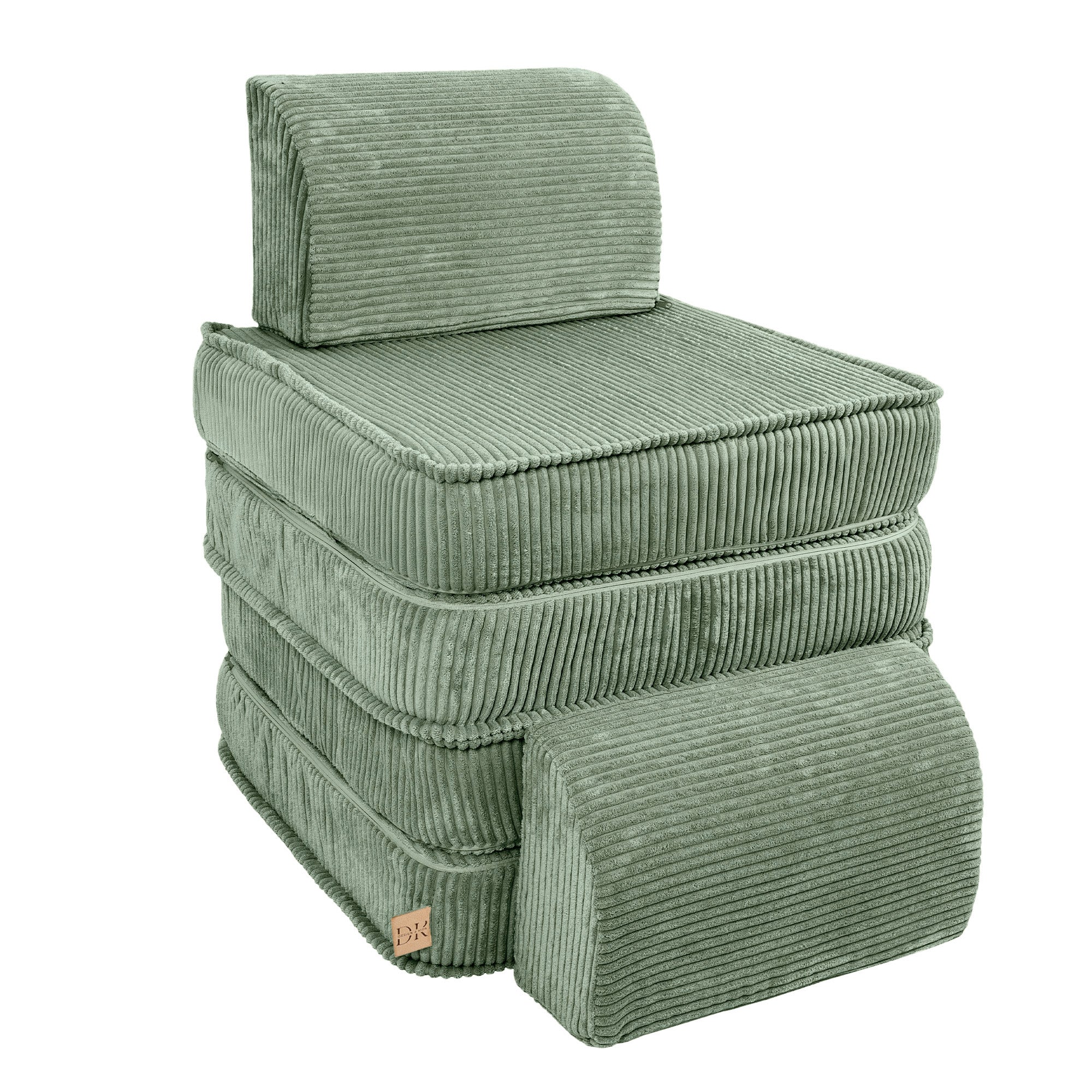 Design4Kids Mini Spielsofa Jewel Cord Basic - classic olive