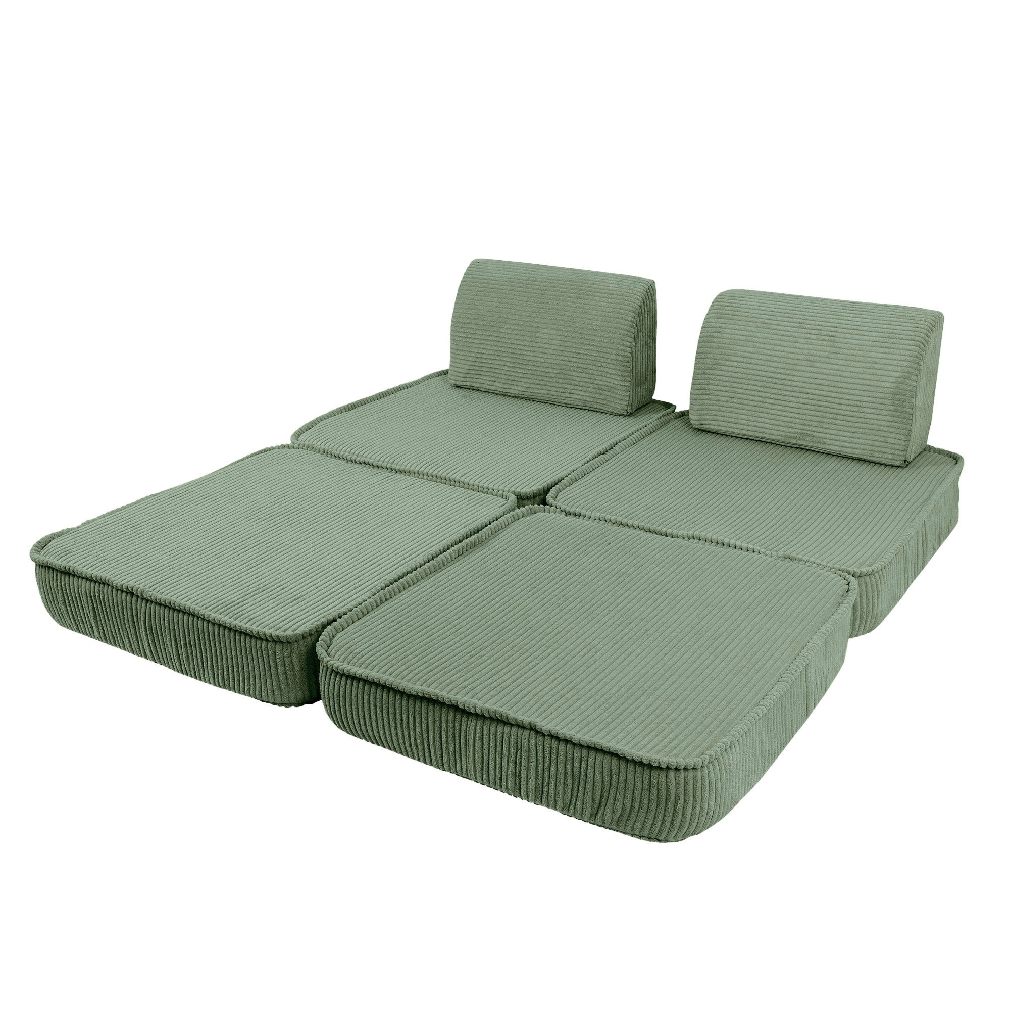 Design4Kids Mini Spielsofa Jewel Cord Basic - classic olive