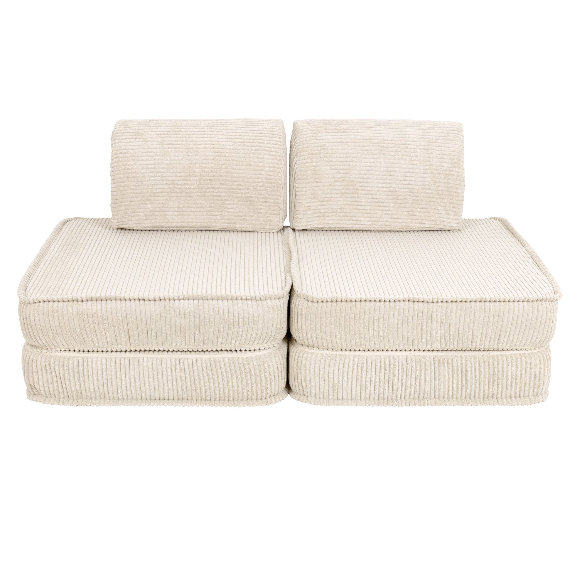 Design4Kids Mini Spielsofa Jewel Cord Basic - almond beige