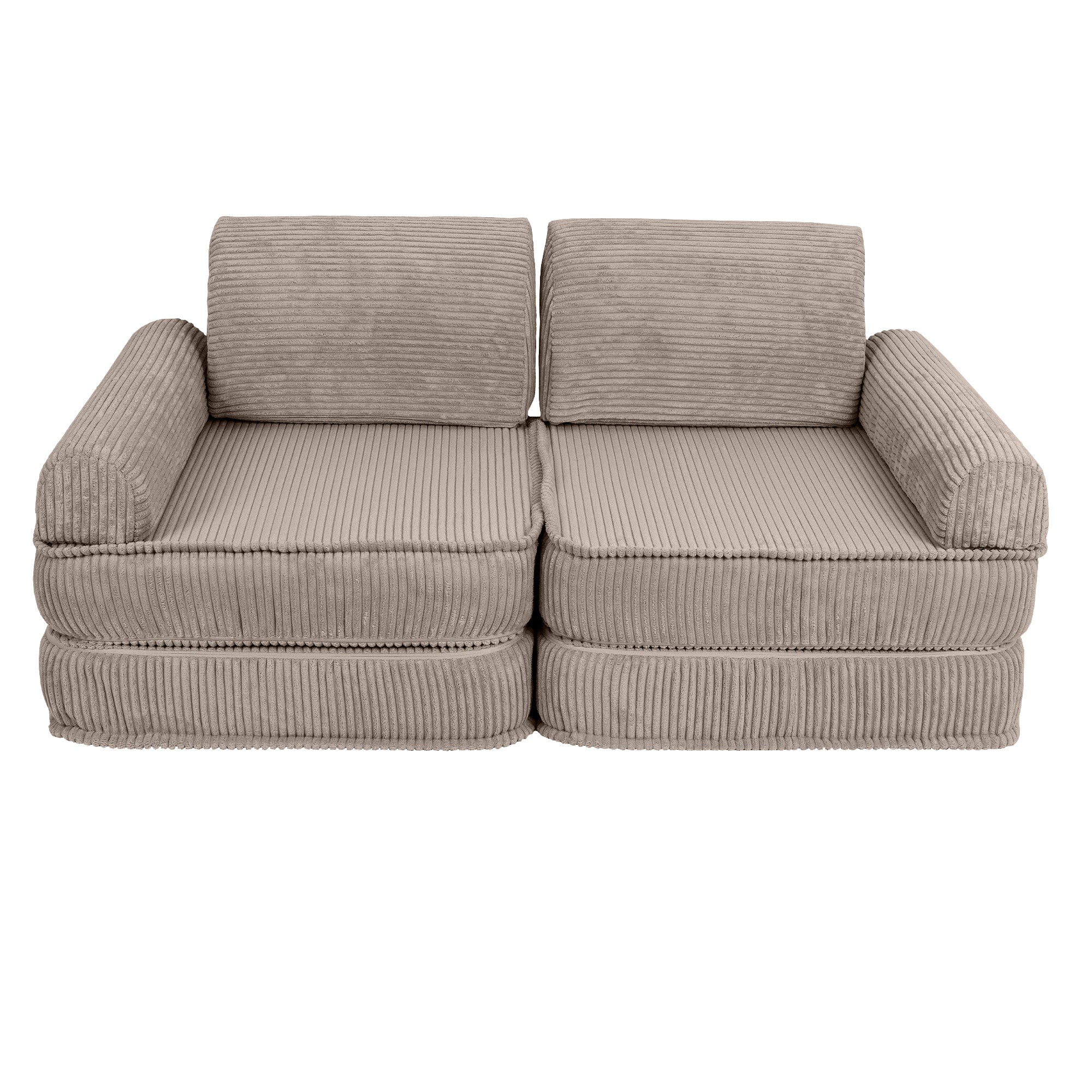 Design4Kids Mini Spielsofa Jewel Cord Max - hazelnut taupe