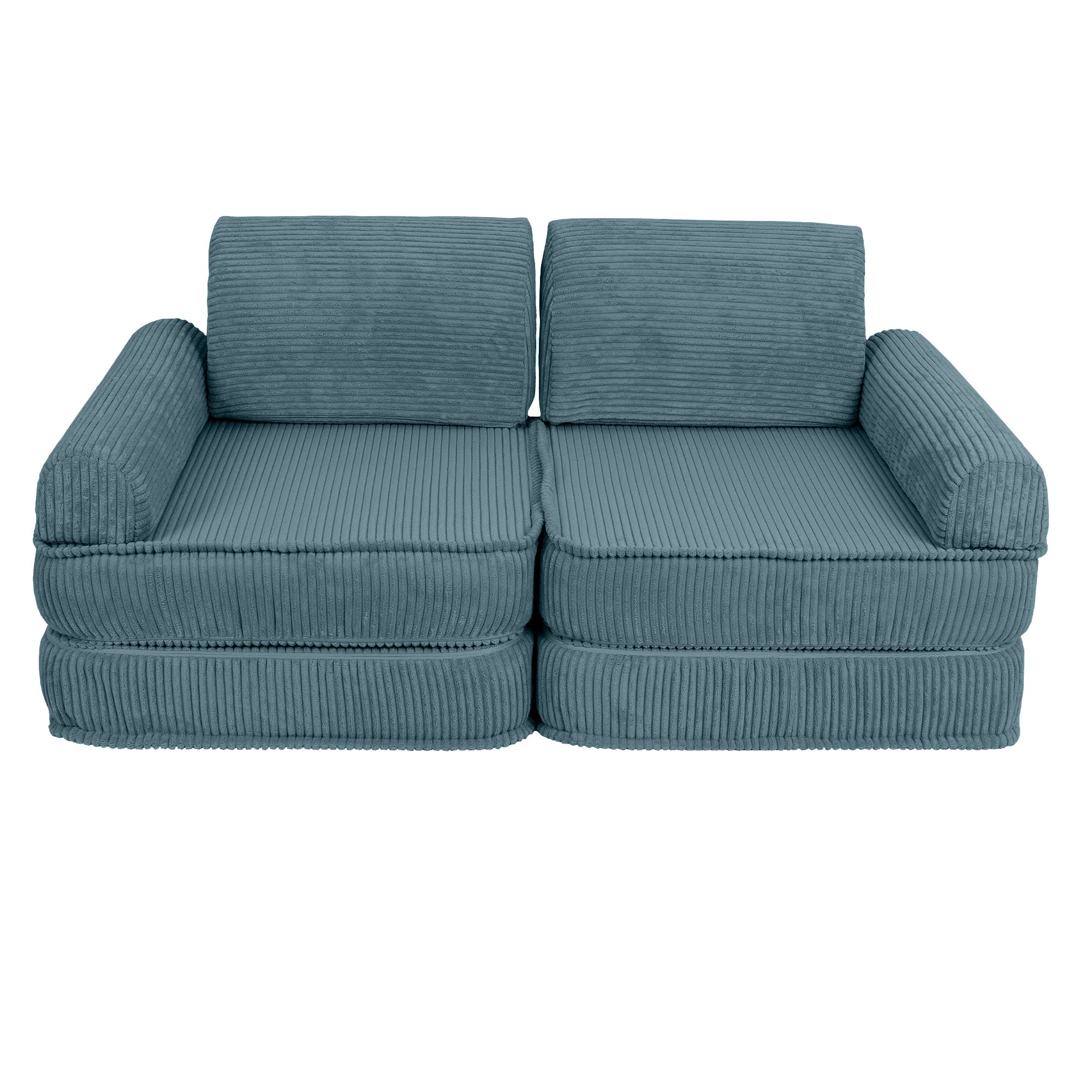 Design4Kids Mini Spielsofa Jewel Cord Plus - ocean blue