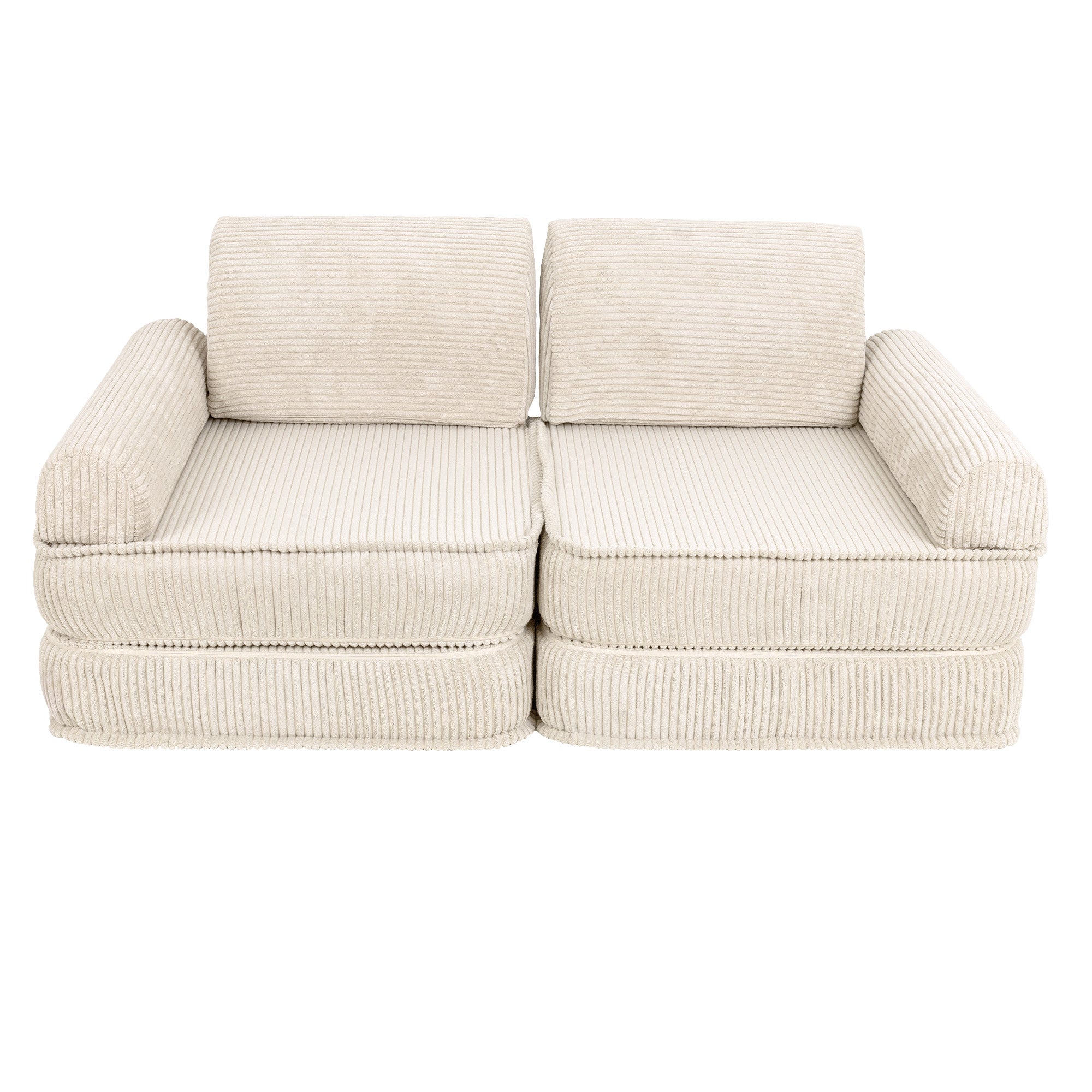 Design4Kids Mini Spielsofa Jewel Cord Max - almond beige
