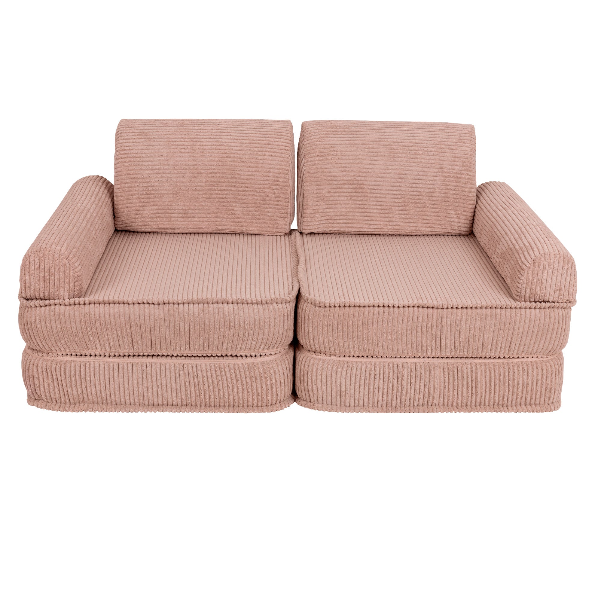 Design4Kids Mini Spielsofa Jewel Cord Plus - blushed rose