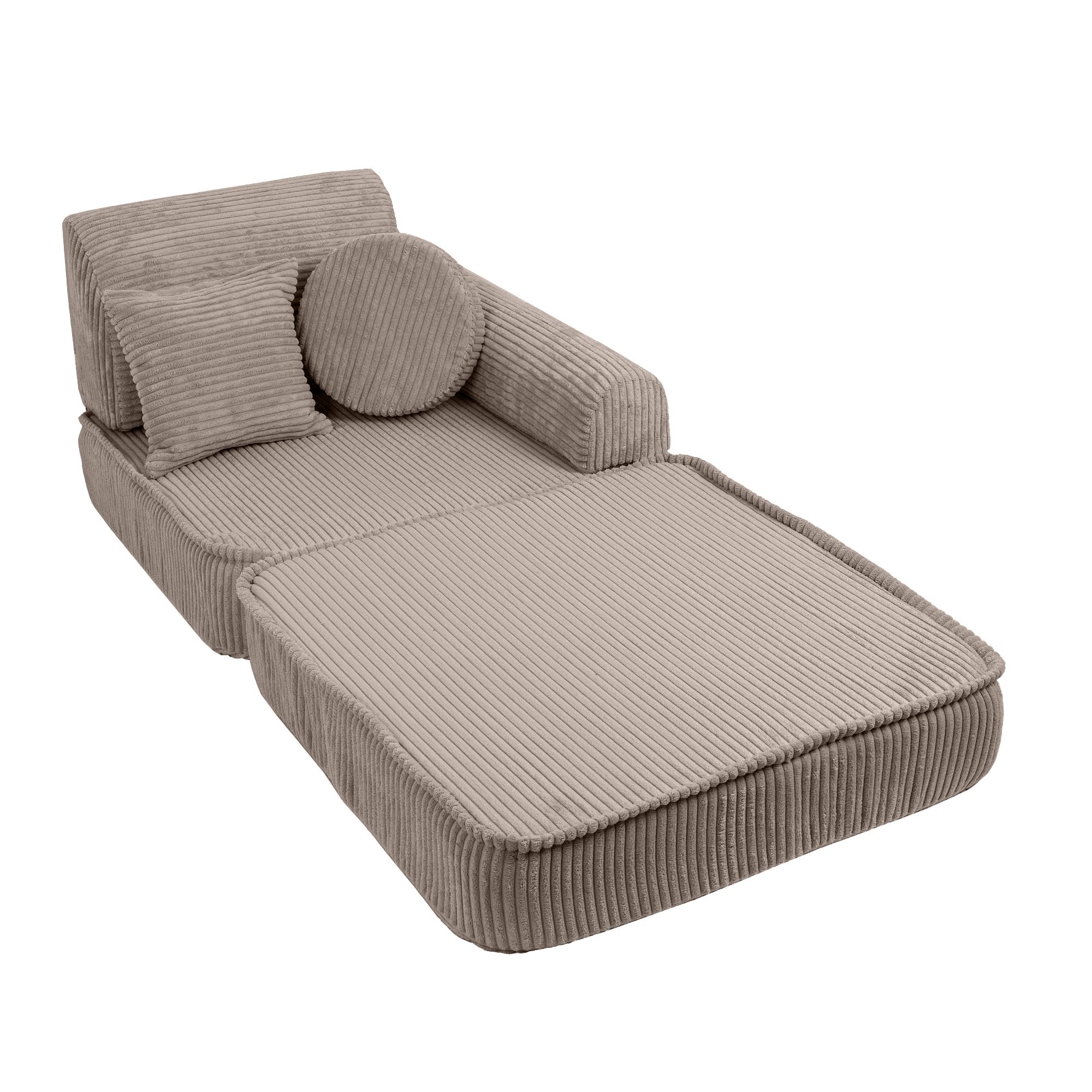 Design4Kids Mini Spielsofa Jewel Cord Max - hazelnut taupe