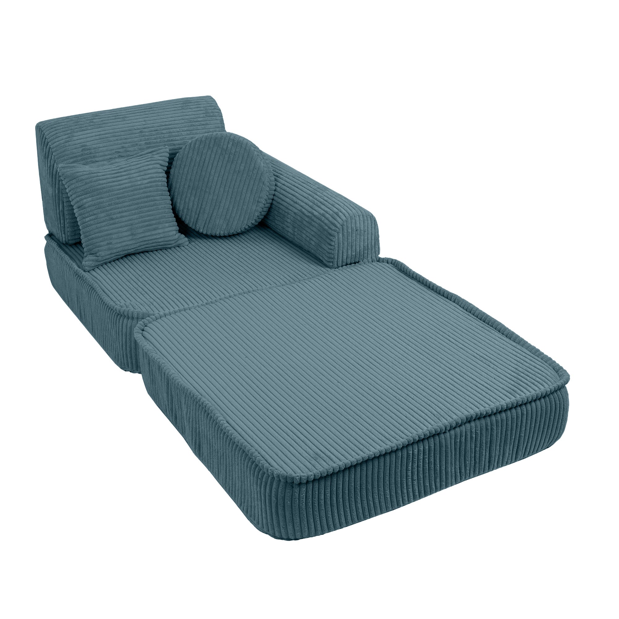 Design4Kids Mini Spielsofa Jewel Cord Plus - ocean blue