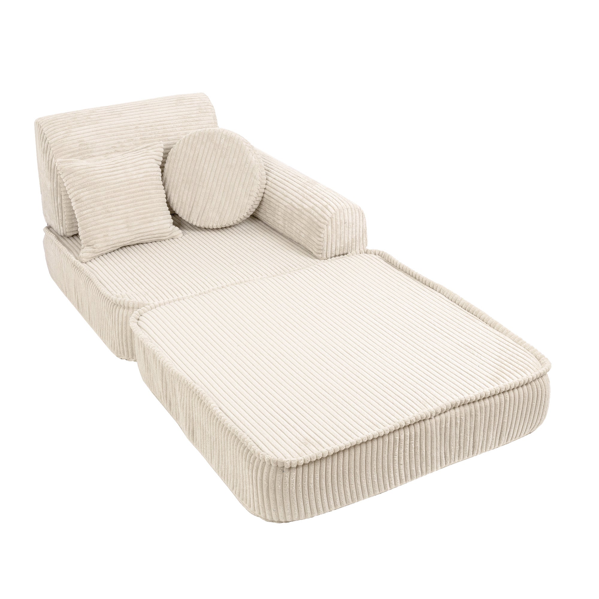 Design4Kids Mini Spielsofa Jewel Cord Max - almond beige