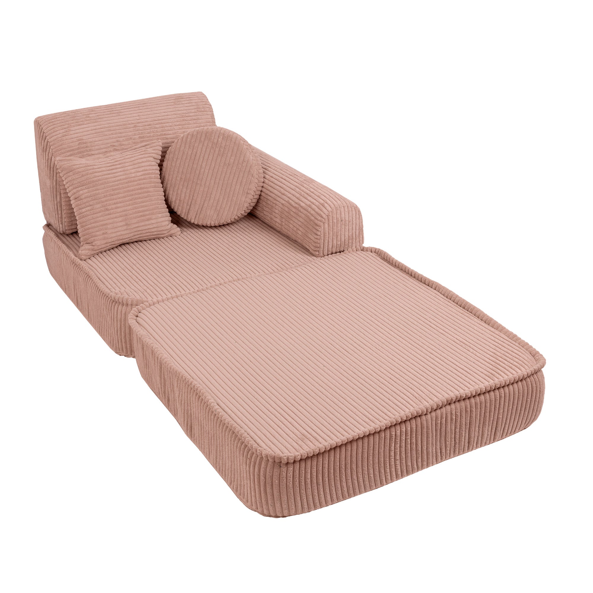 Design4Kids Mini Spielsofa Jewel Cord Plus - blushed rose