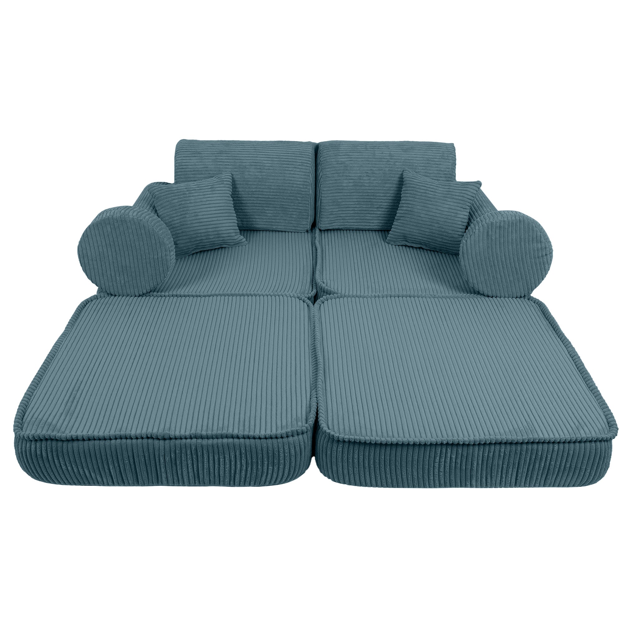 Design4Kids Mini Spielsofa Jewel Cord Plus - ocean blue