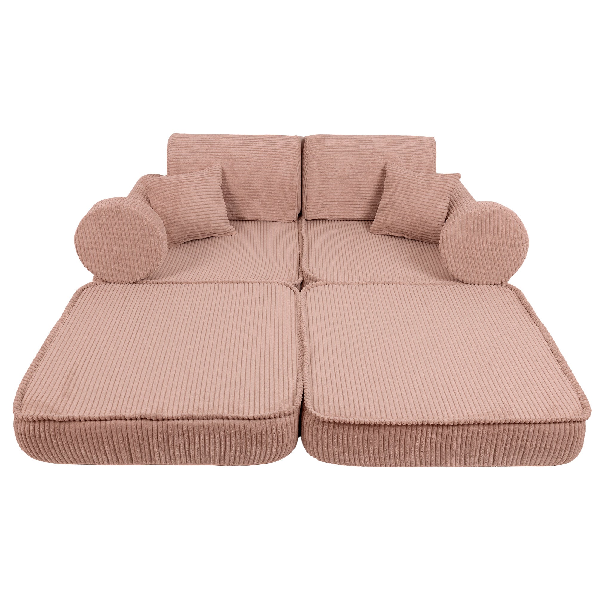 Design4Kids Mini Spielsofa Jewel Cord Plus - blushed rose