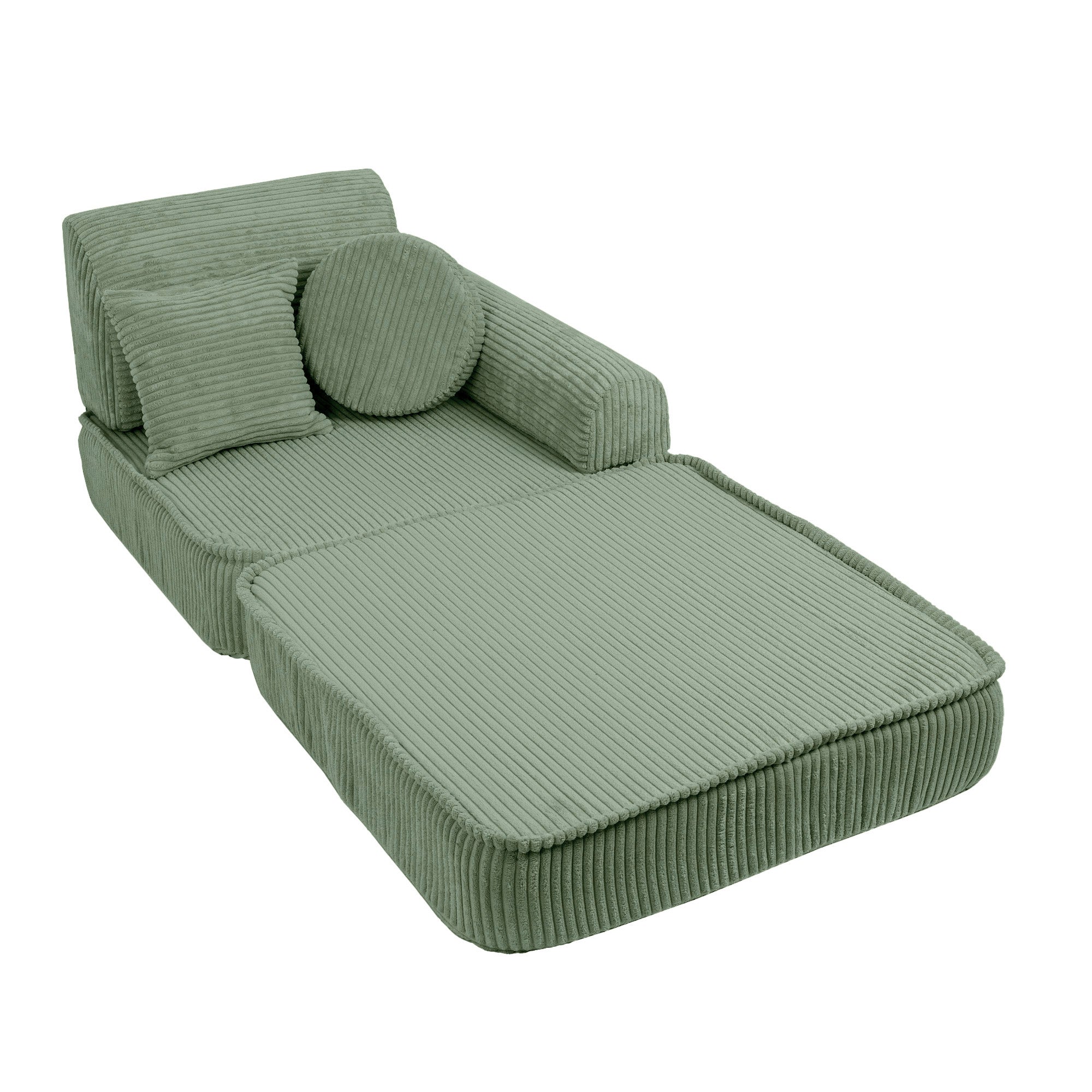 Design4Kids Mini Spielsofa Jewel Cord Plus - classic olive
