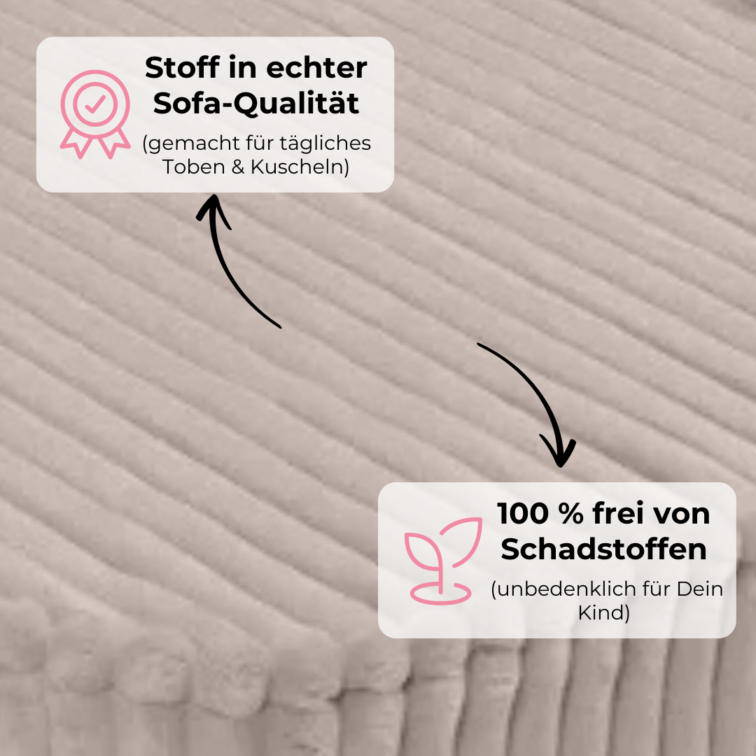 Design4Kids Mini Spielsofa Jewel Plüsch-Cord Max