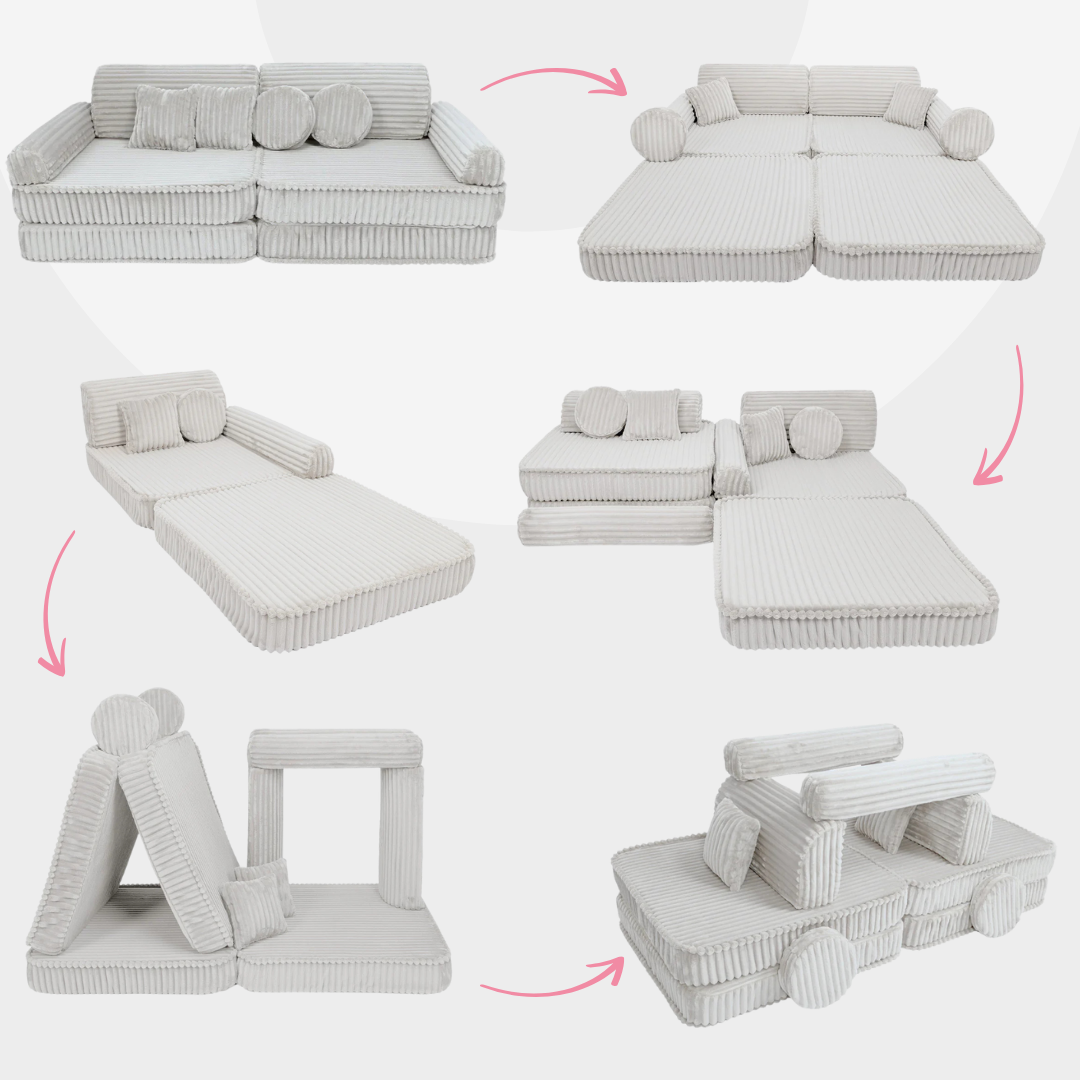 Design4Kids Spielsofa Jewel Plüsch-Cord Plus