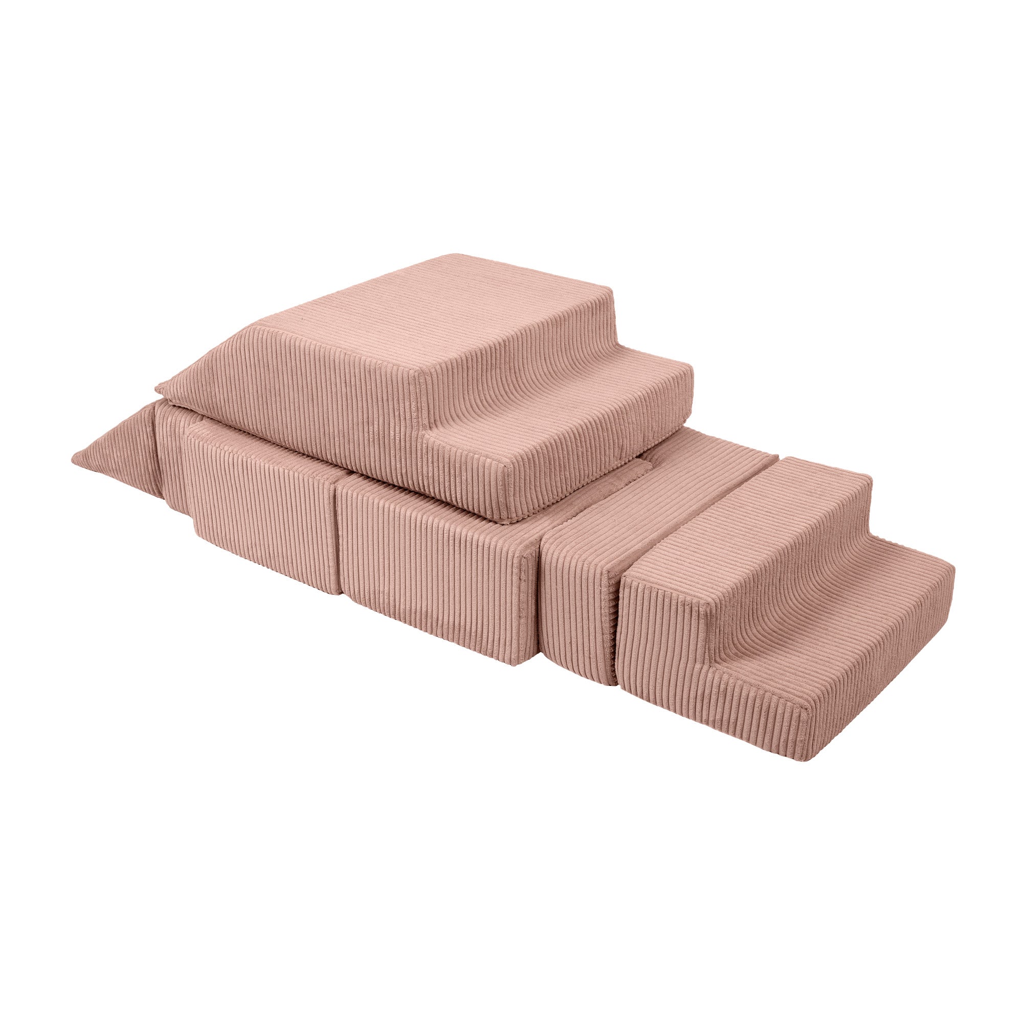 Design4kids Spielsofa Elements Jewel Cord mit Bällebad & 100 Bälle - blushed rose