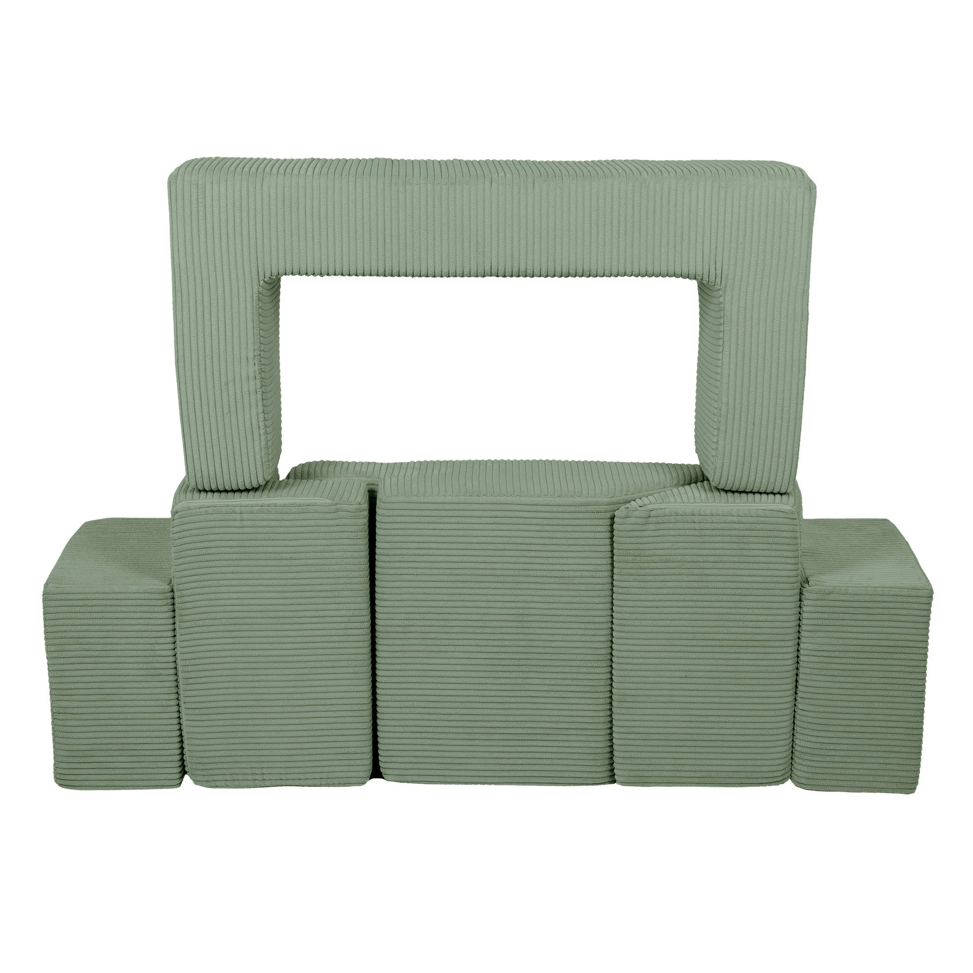 Design4kids Spielsofa Elements Jewel Cord mit Bällebad & 100 Bälle - classic olive