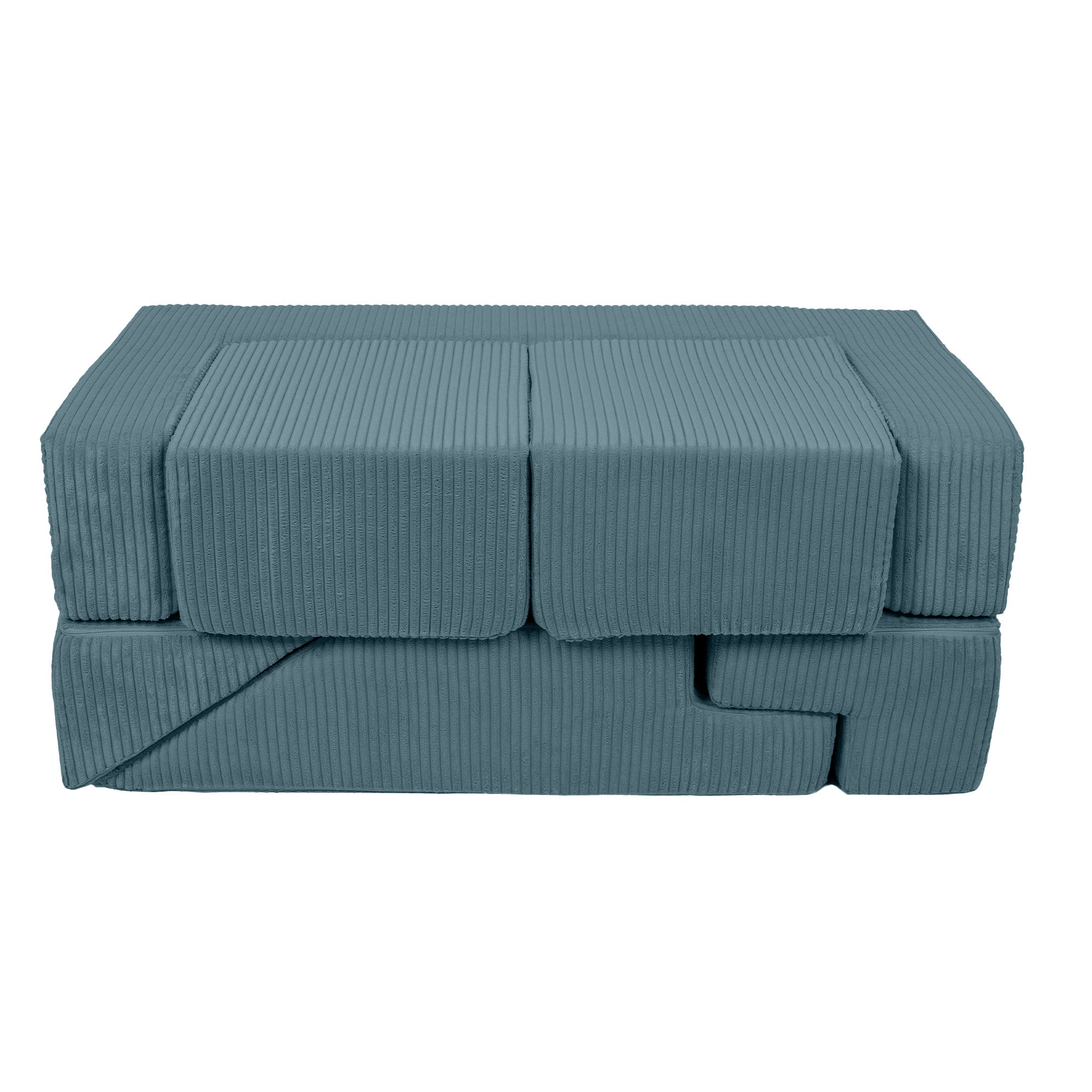 Design4kids Spielsofa Elements Jewel Cord mit Bällebad & 100 Bälle - ocean blue