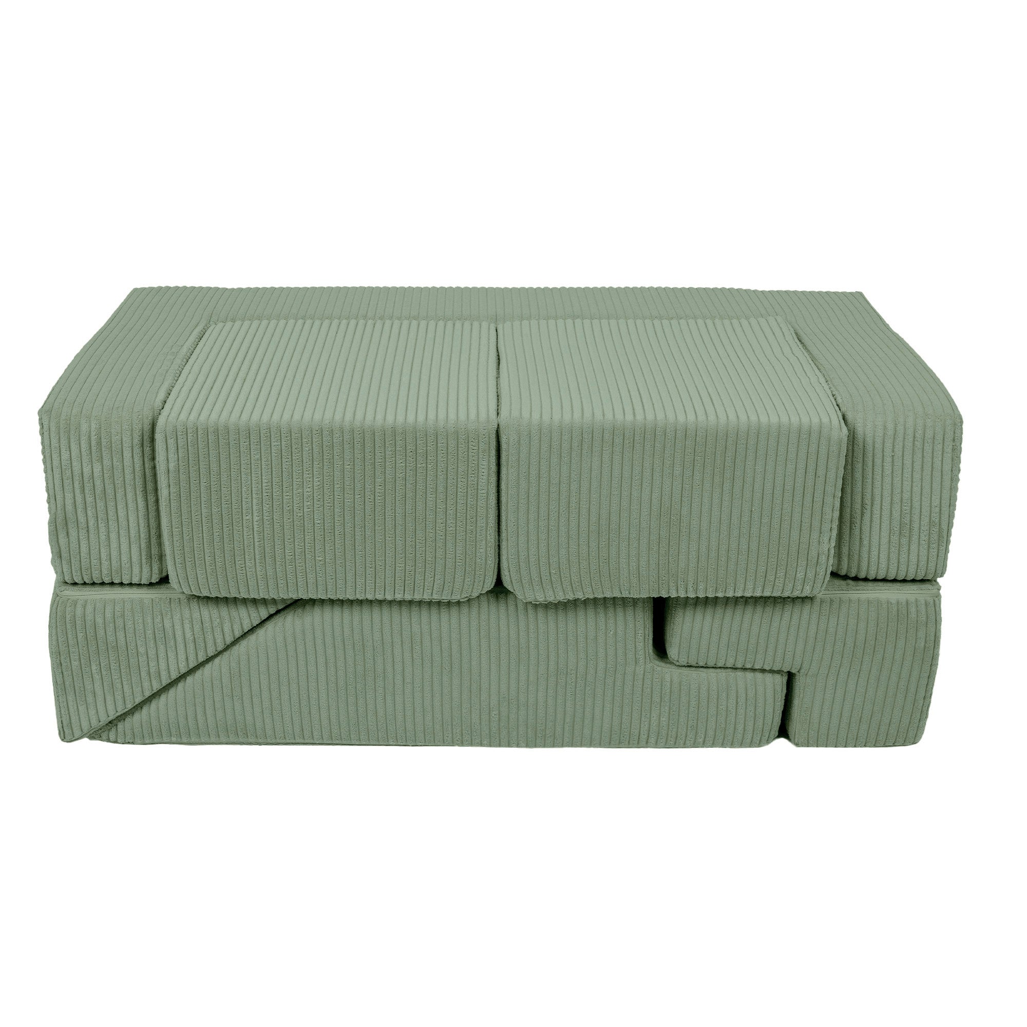 Design4kids Spielsofa Elements Jewel Cord mit Bällebad & 100 Bälle - classic olive