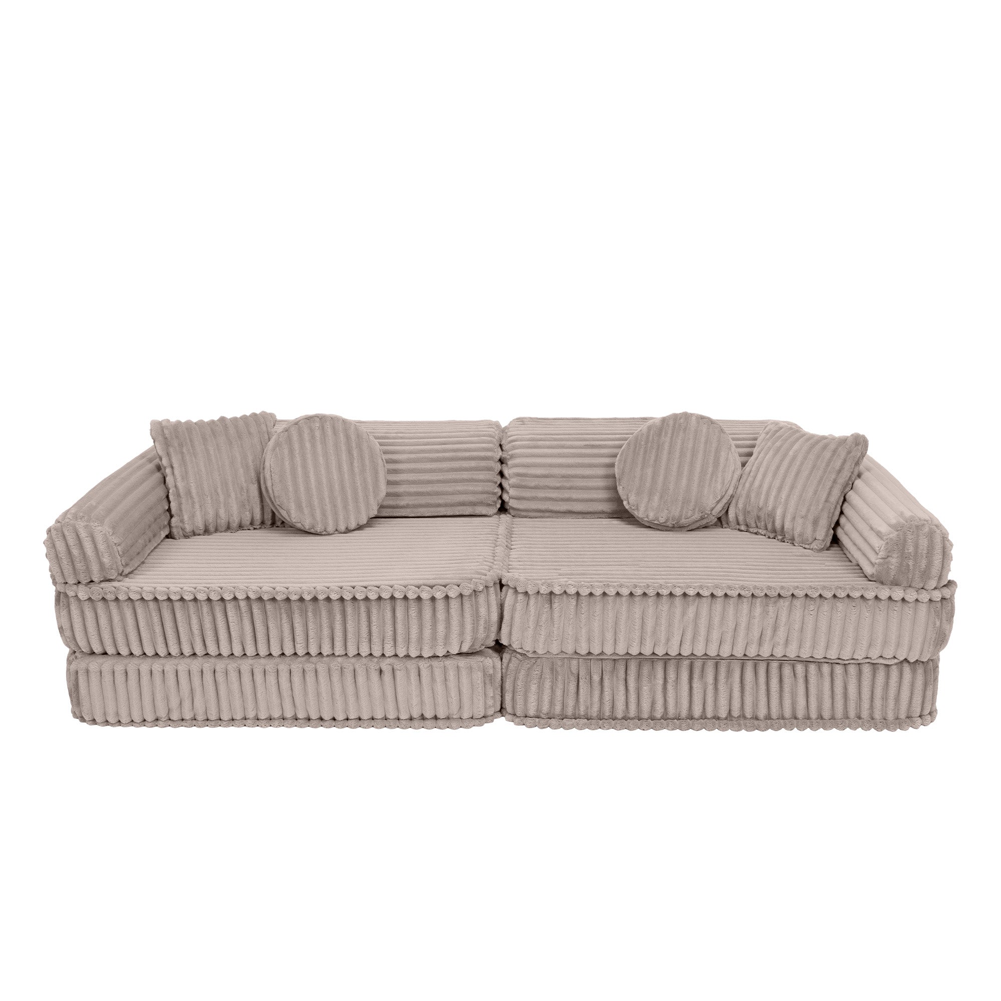 Design4Kids Spielsofa Jewel Plüsch-Cord Plus - hazelnut taupe