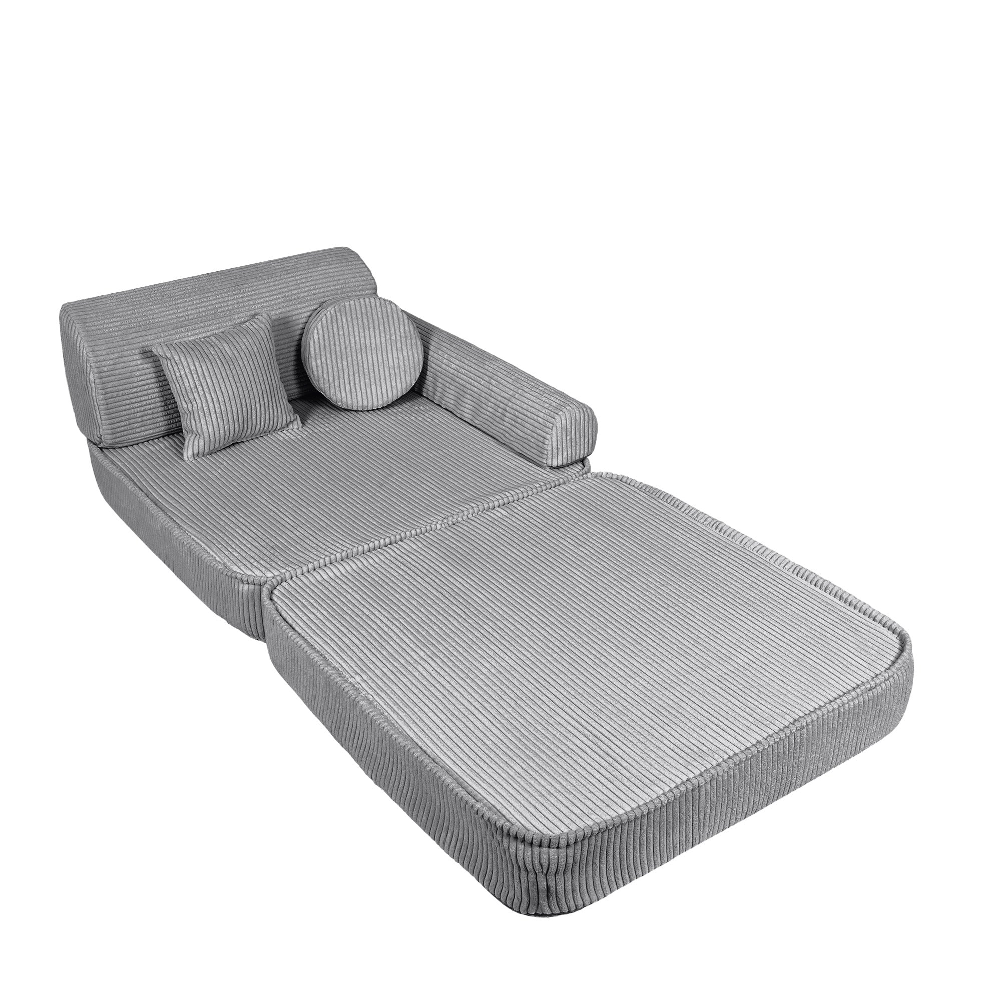 Design4Kids Spielsofa Jewel Max Cord - marble gray