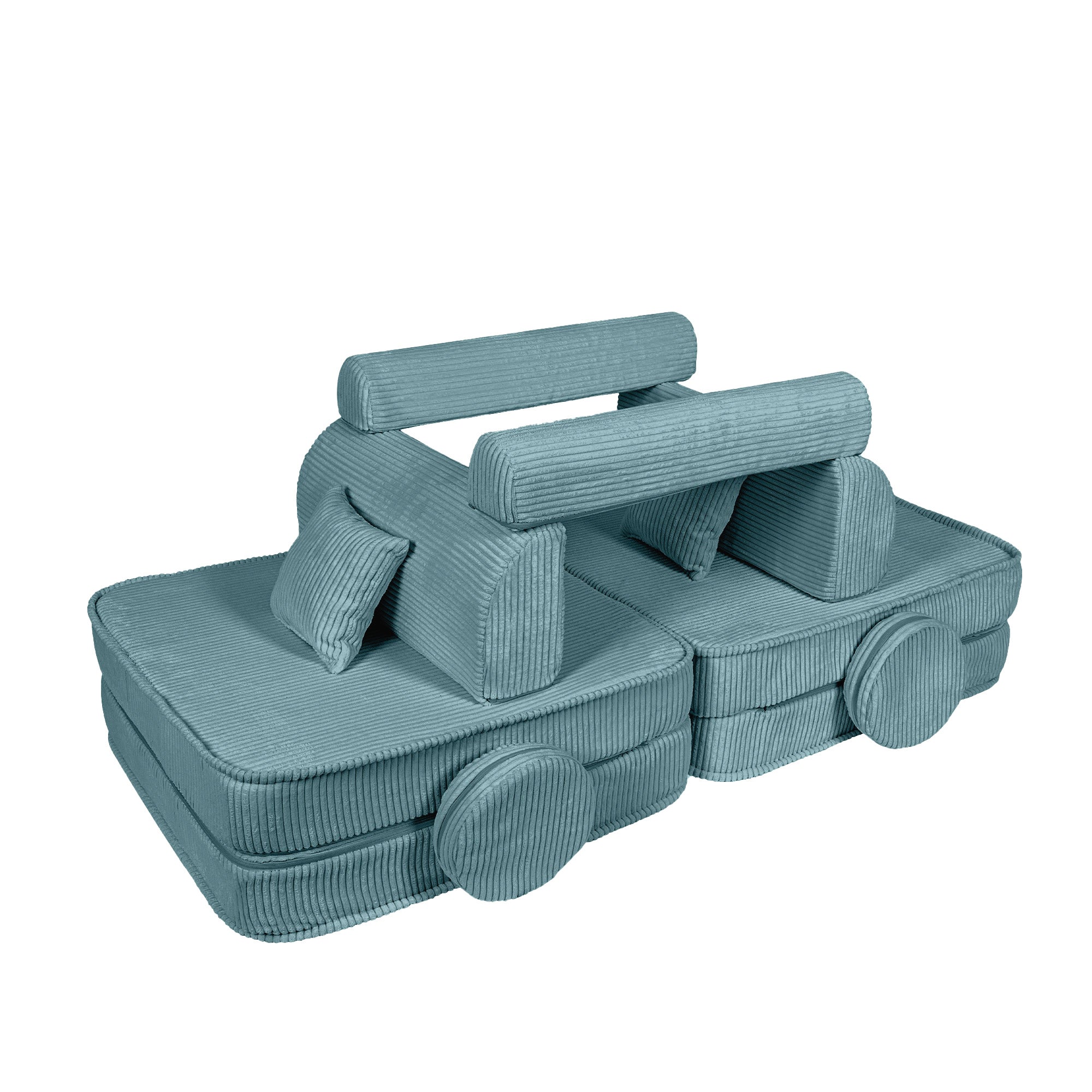 Design4Kids Spielsofa Jewel Max Cord - ocean blue