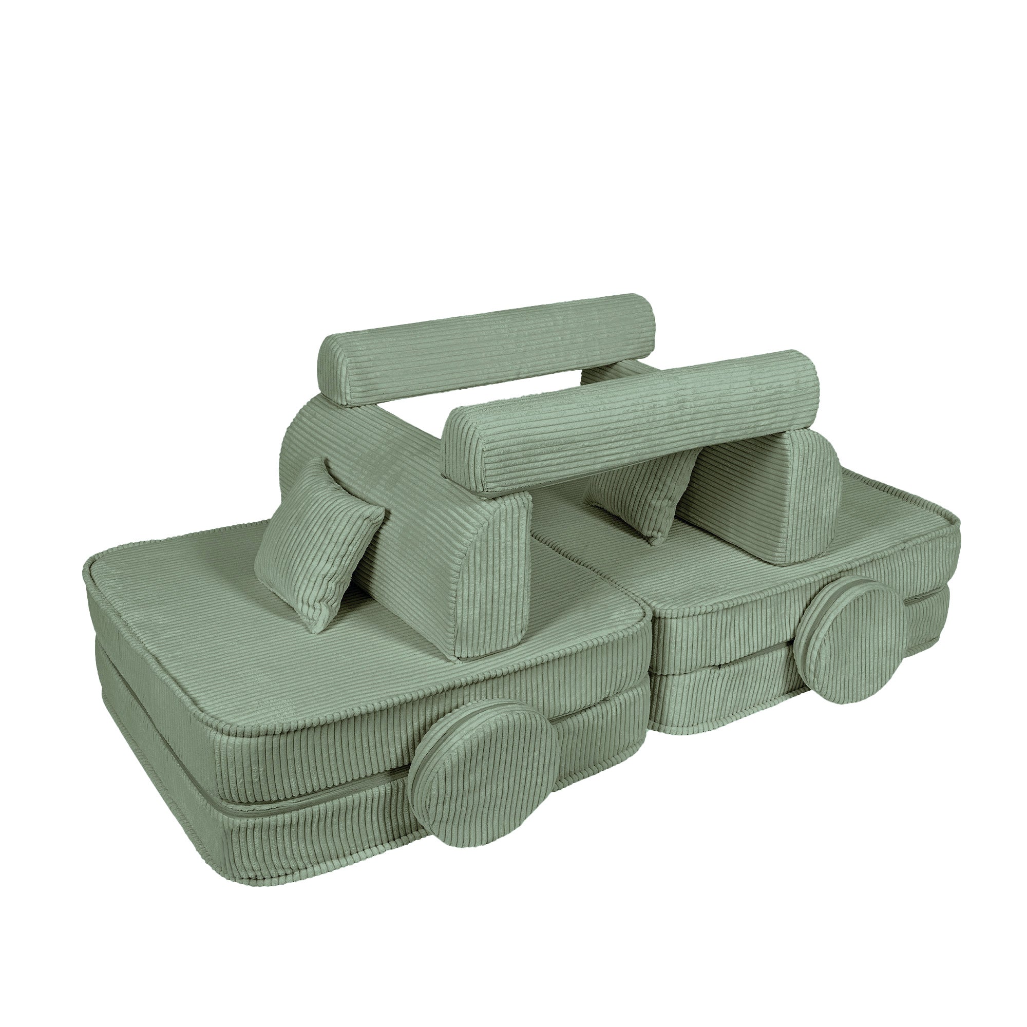 Design4Kids Spielsofa Jewel Max Cord - classic olive