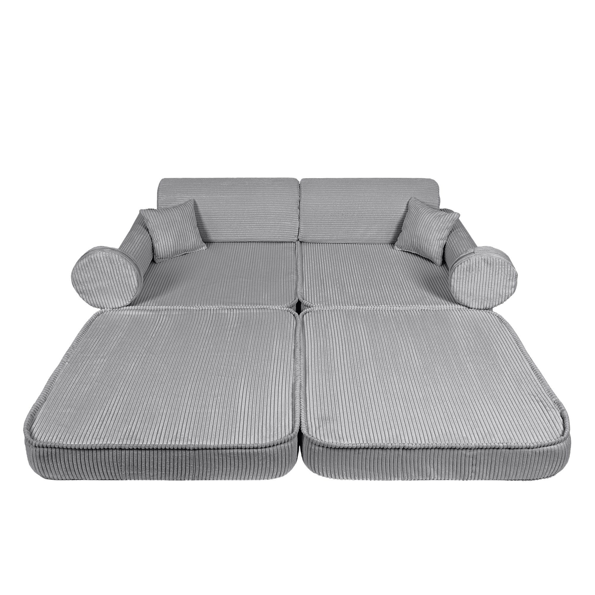 Design4Kids Spielsofa Jewel Max Cord - marble gray