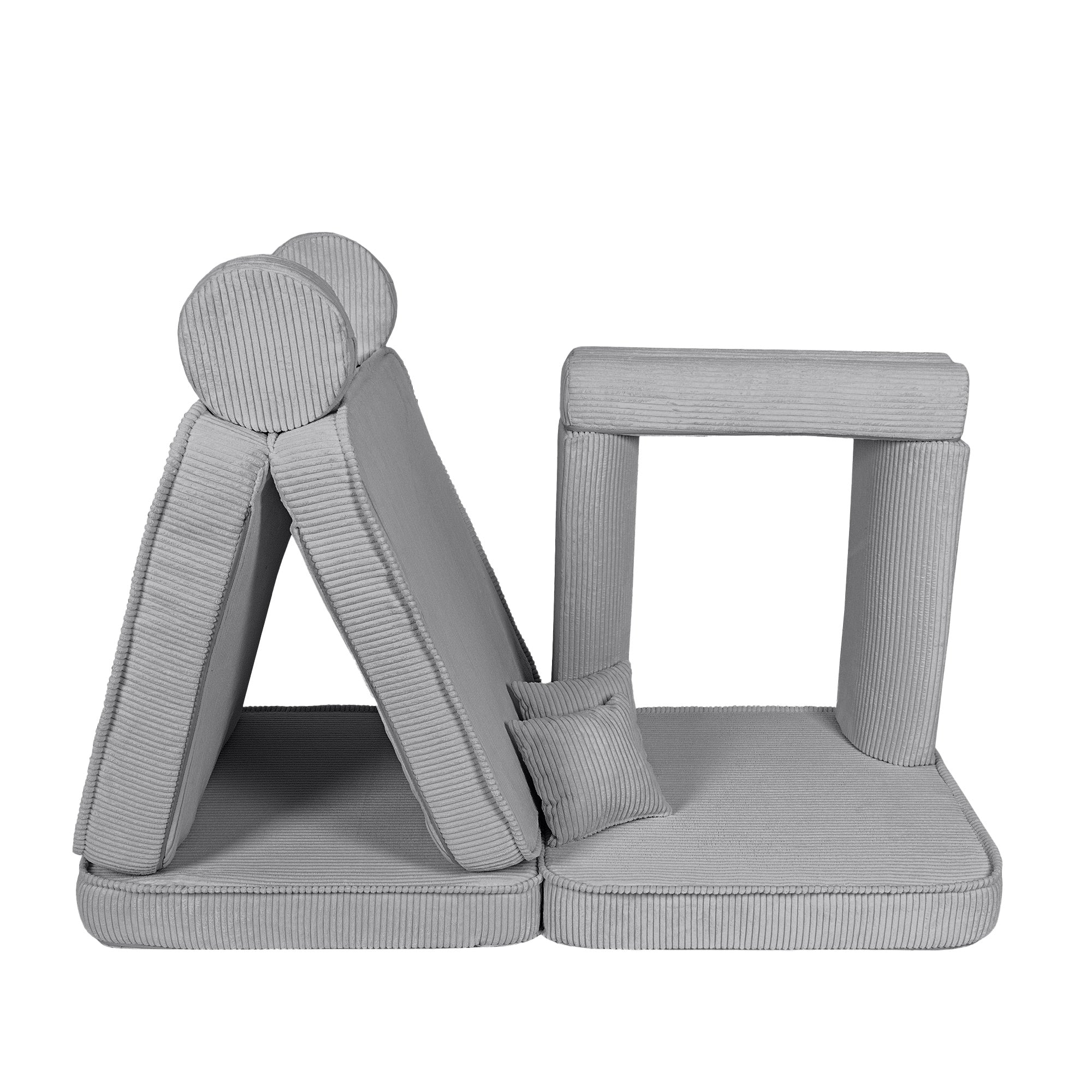 Design4Kids Spielsofa Jewel Max Cord - marble gray