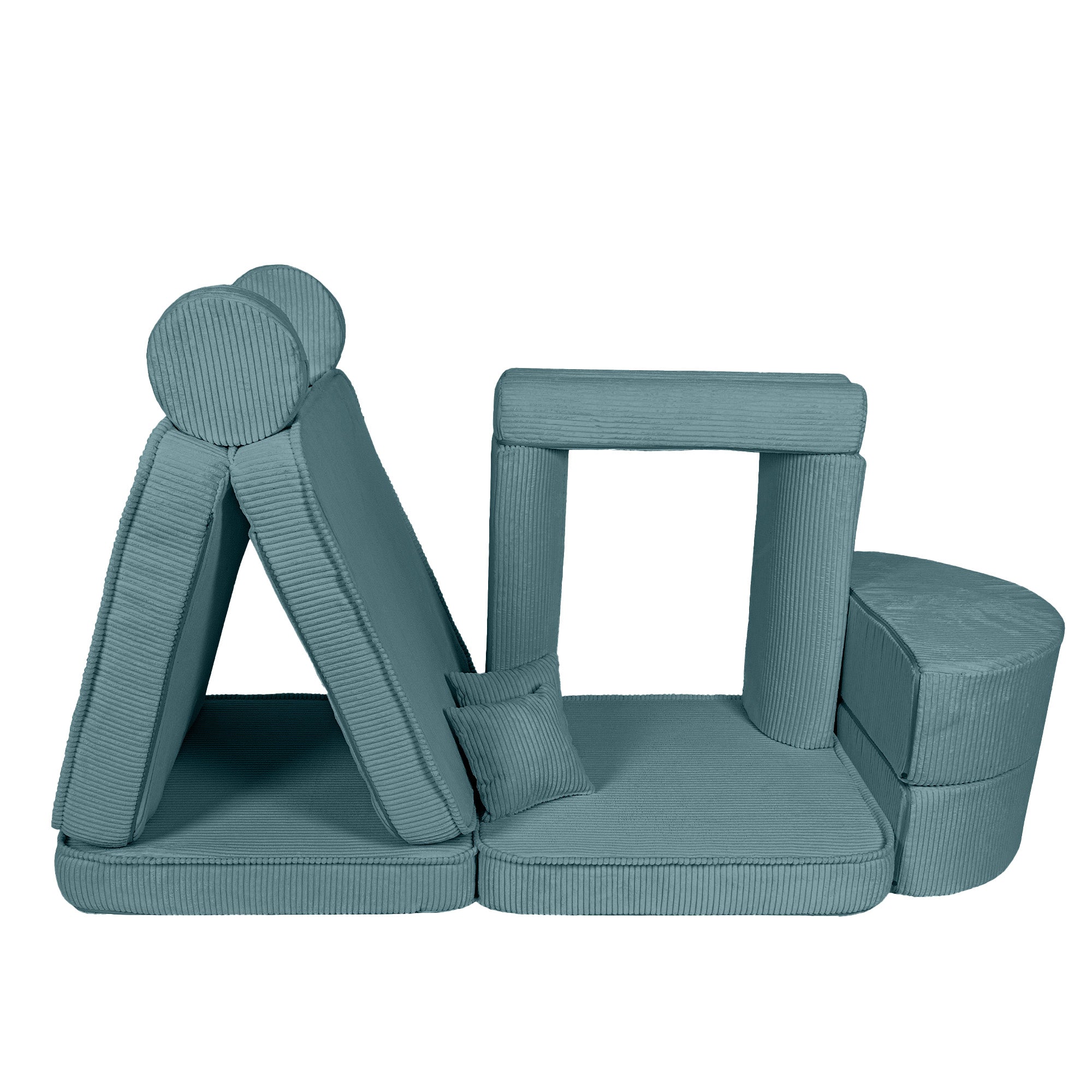 Design4Kids Spielsofa Jewel Max Cord - ocean blue