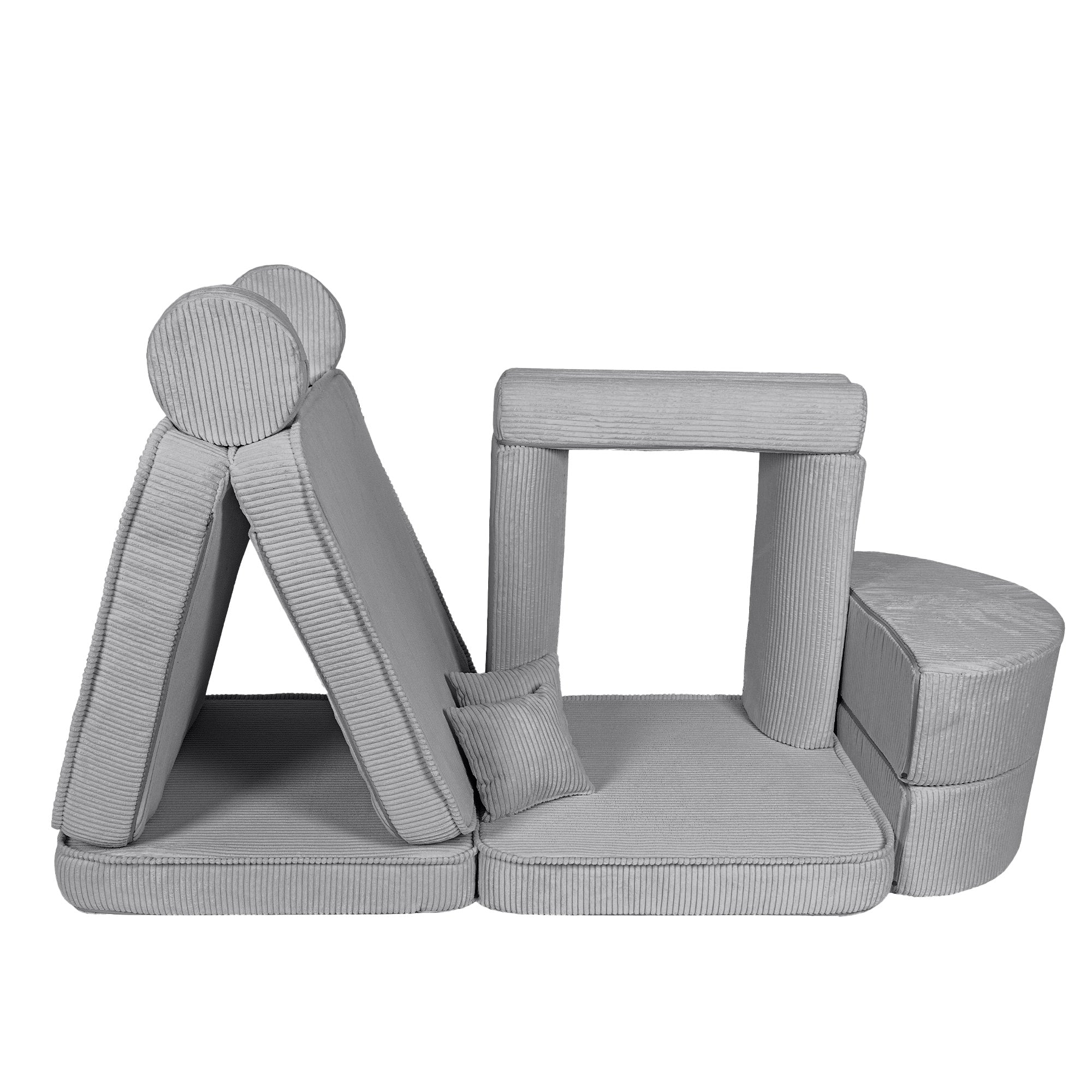 Design4Kids Spielsofa Jewel Max Cord - marble gray
