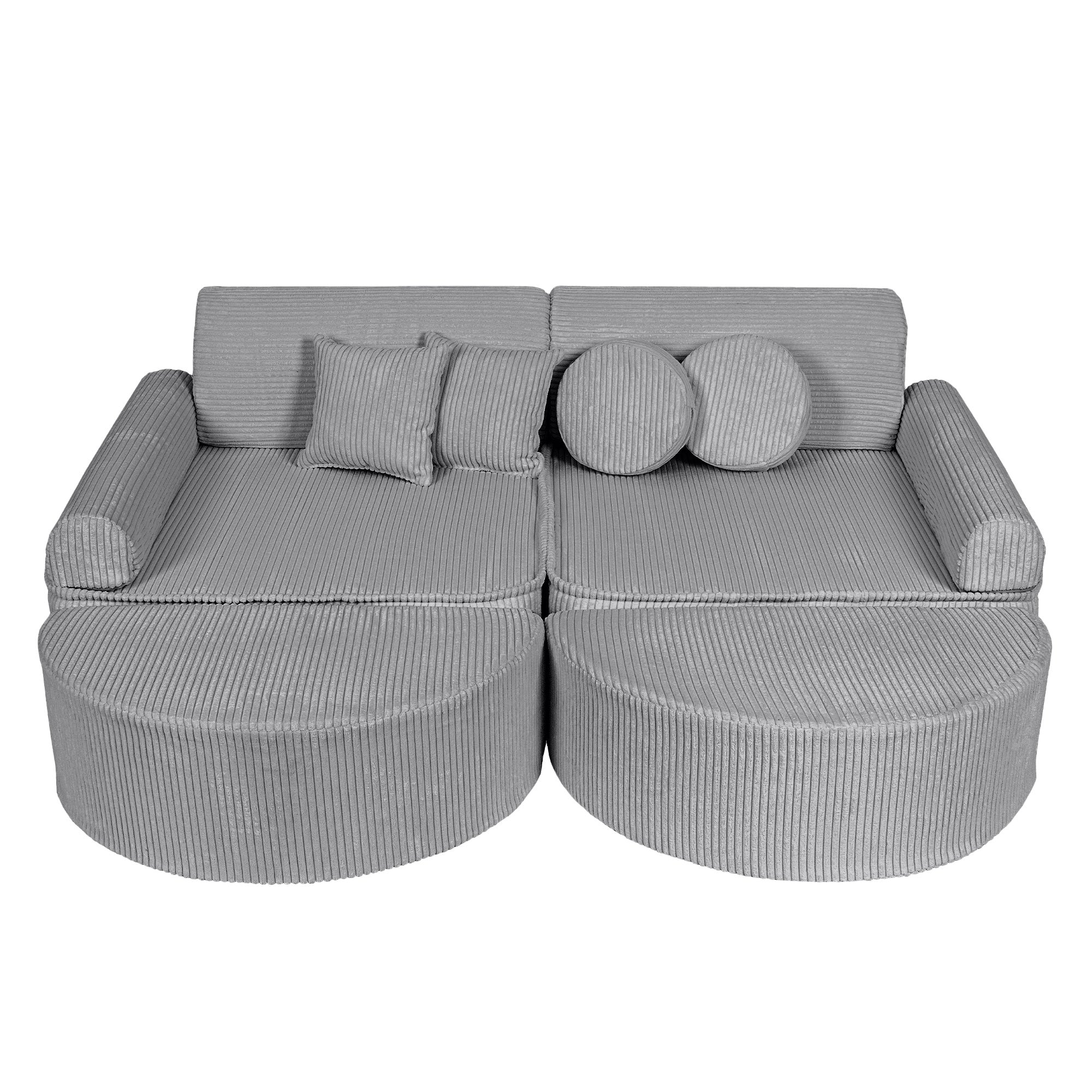Design4Kids Spielsofa Jewel Max Cord - marble gray