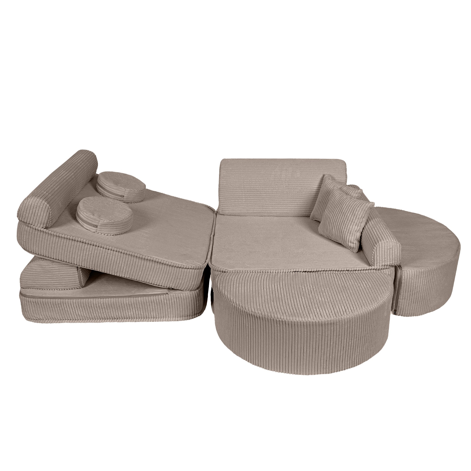 Design4Kids Spielsofa Jewel Max Cord - hazelnut taupe