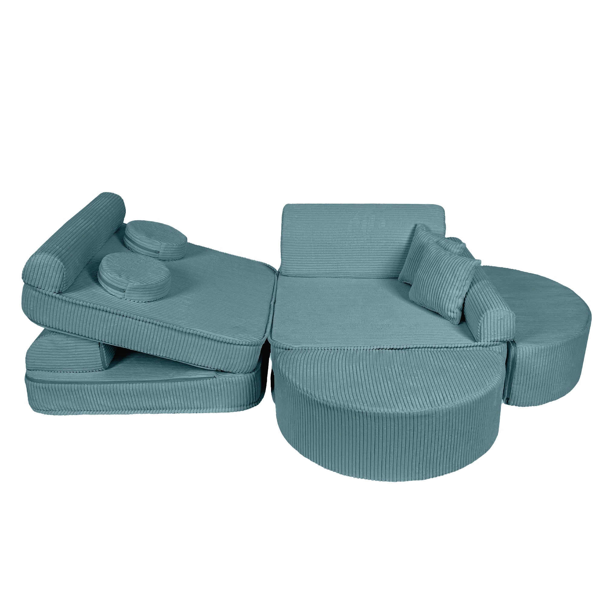 Design4Kids Spielsofa Jewel Max Cord - ocean blue