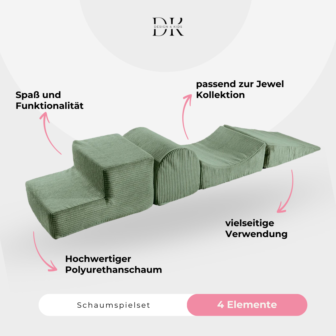 Design4Kids Schaumspielset Jewel Cord mit 4 Elementen
