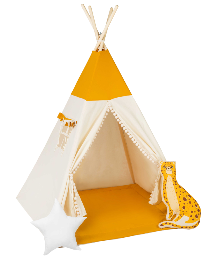 Design4Kids Tipi-Zelt M-Special Set Lovely Honey Gepard - beige