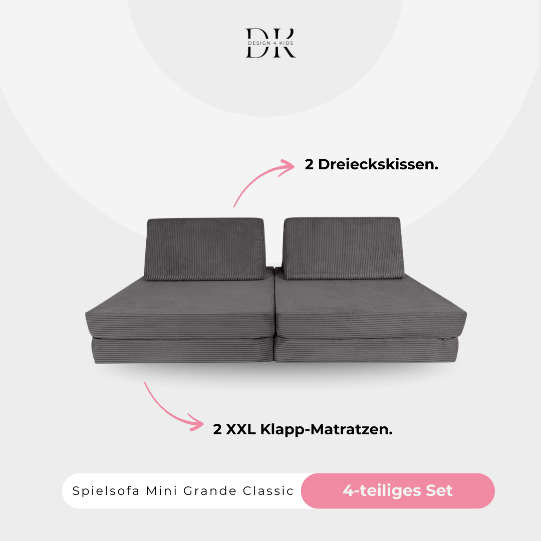 Design4Kids Spielsofa Cord Mini Grande Classic