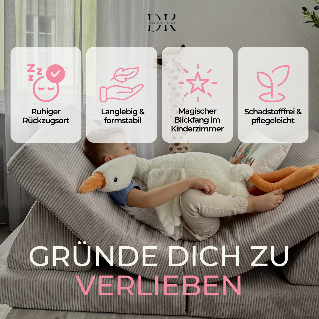 Design4Kids XXL Spielsofa Cord Grande Classic