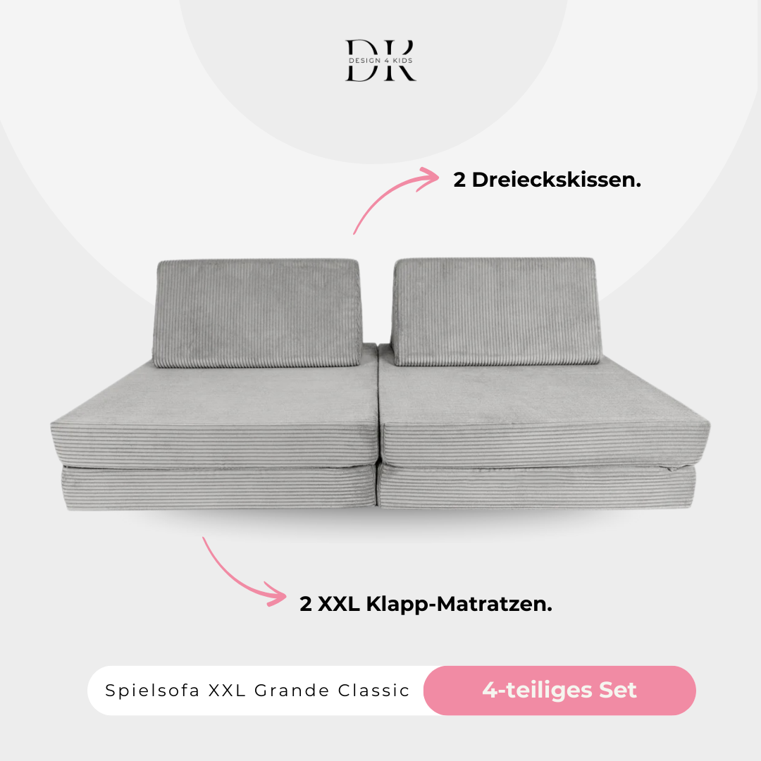 Design4Kids XXL Spielsofa Cord Grande Classic