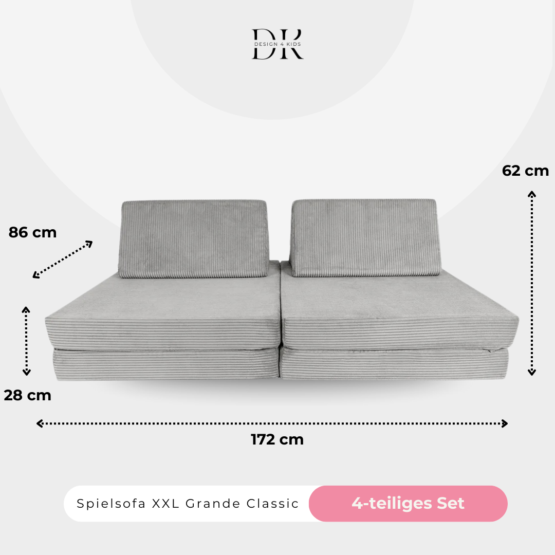 Design4Kids XXL Spielsofa Cord Grande Classic